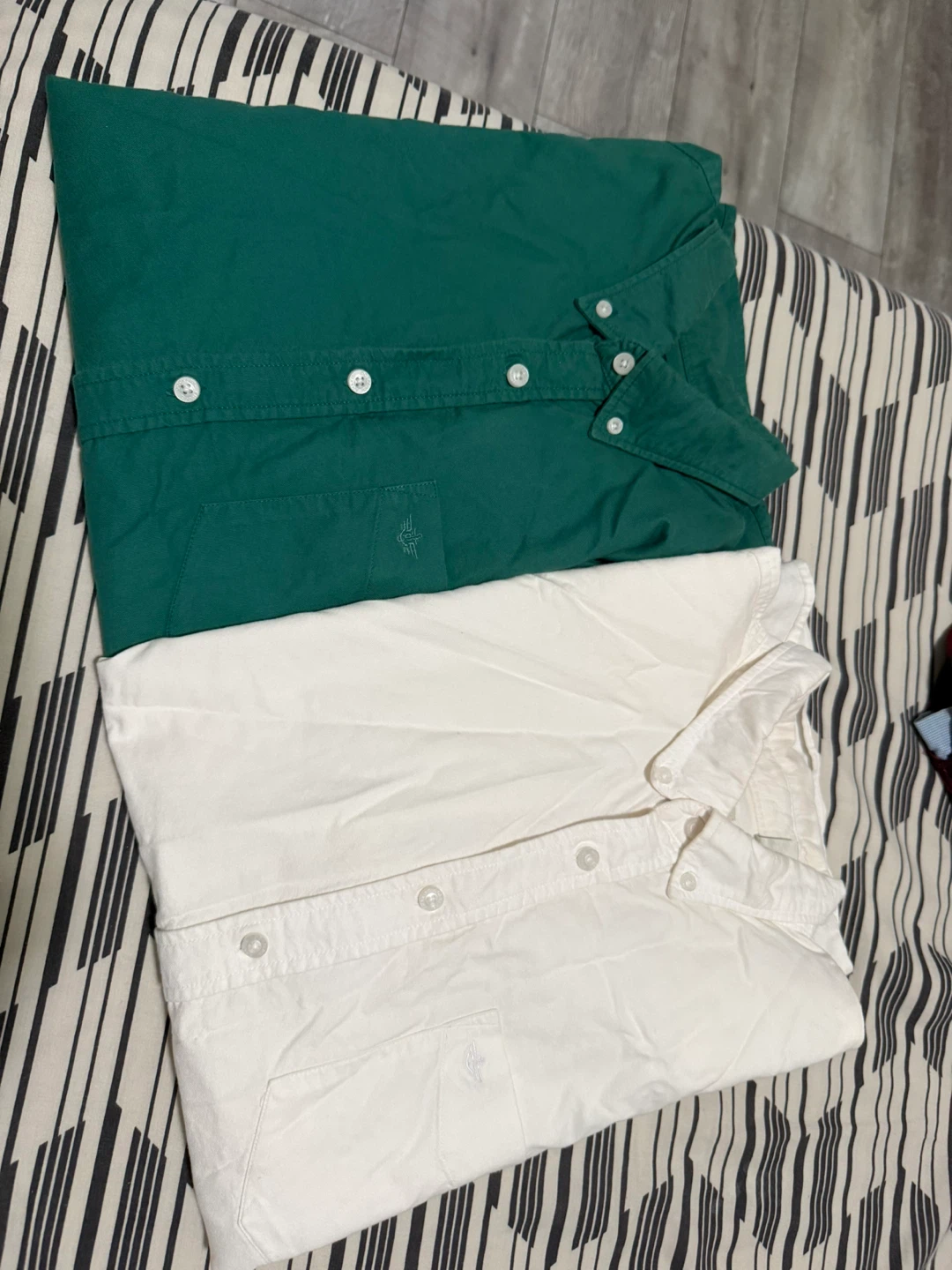 Dockers Button Down Shirts - Green & White