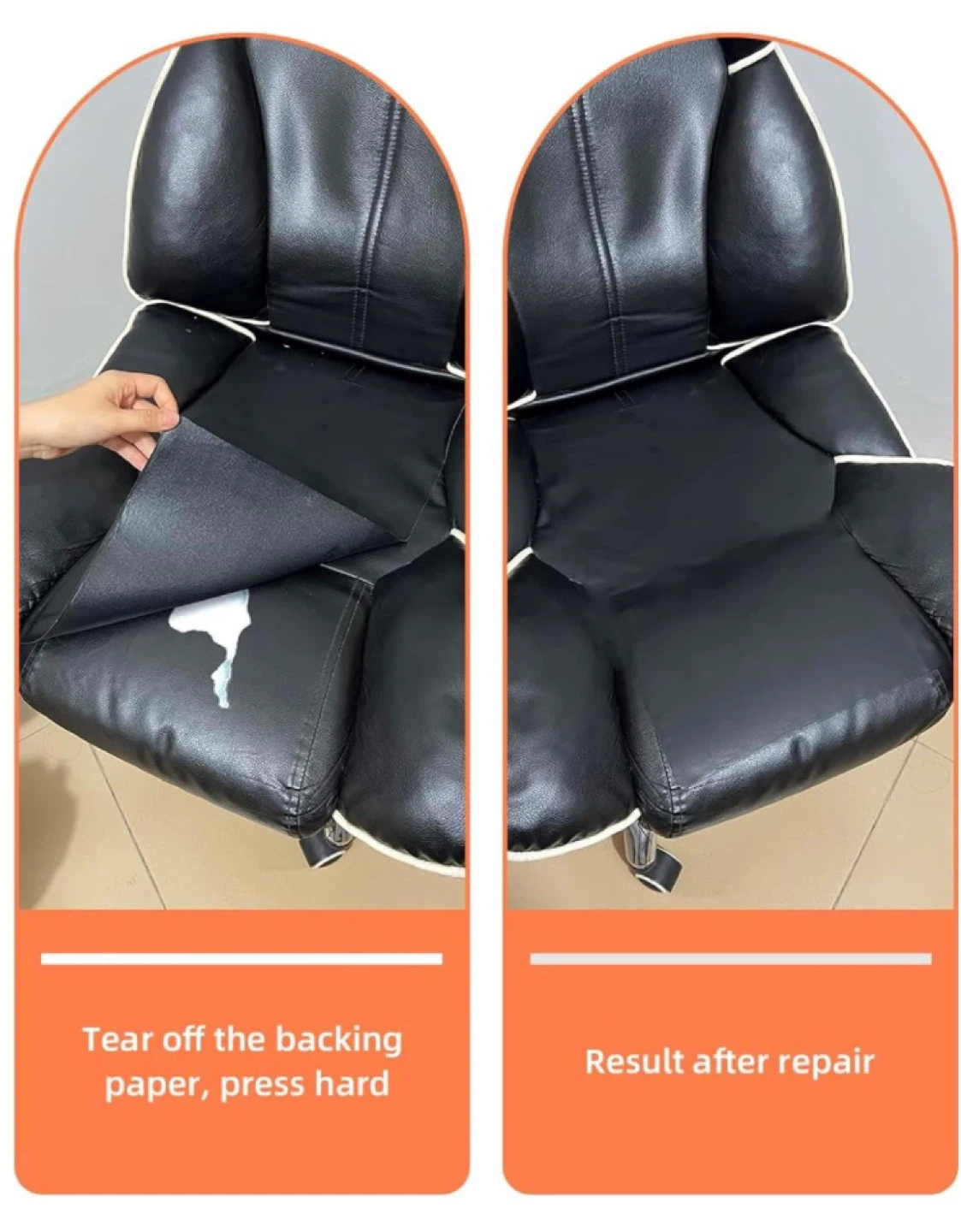 Chairs or car seat refresh with leather rolls