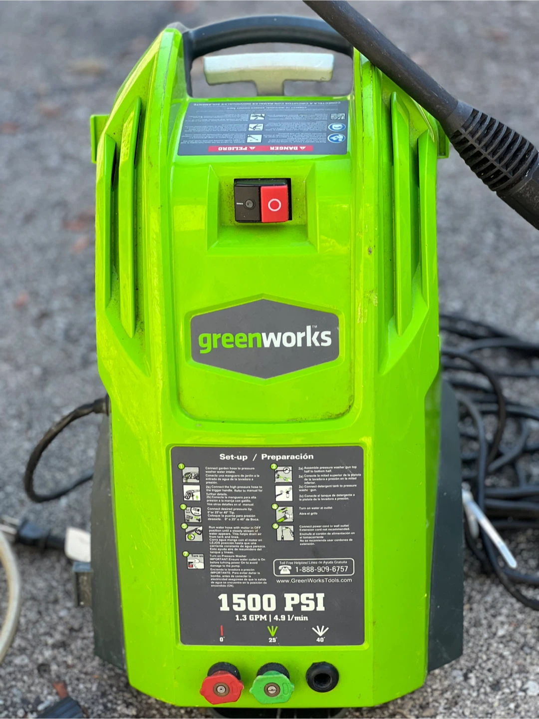 Greenworks 1500 PSI Electric Pressure Washer - photo 2