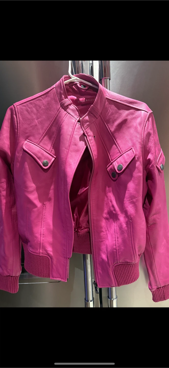 Knoles & Carter Pink Leather Jacket