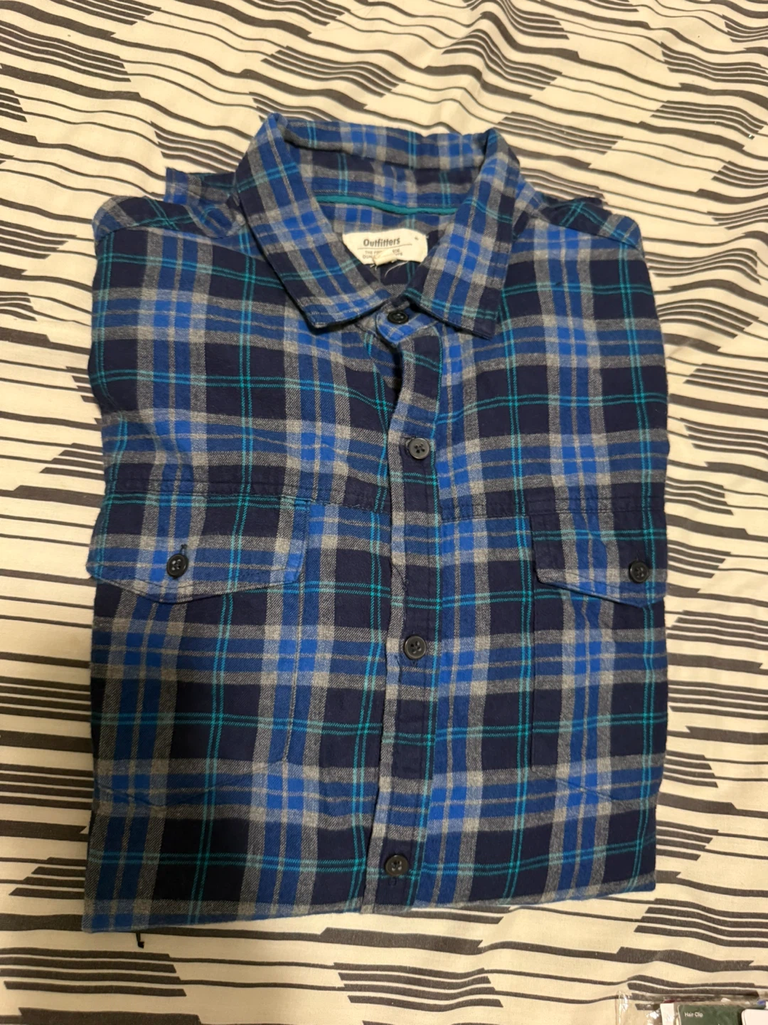 Outfitters Blue Plaid Flannel Shirt