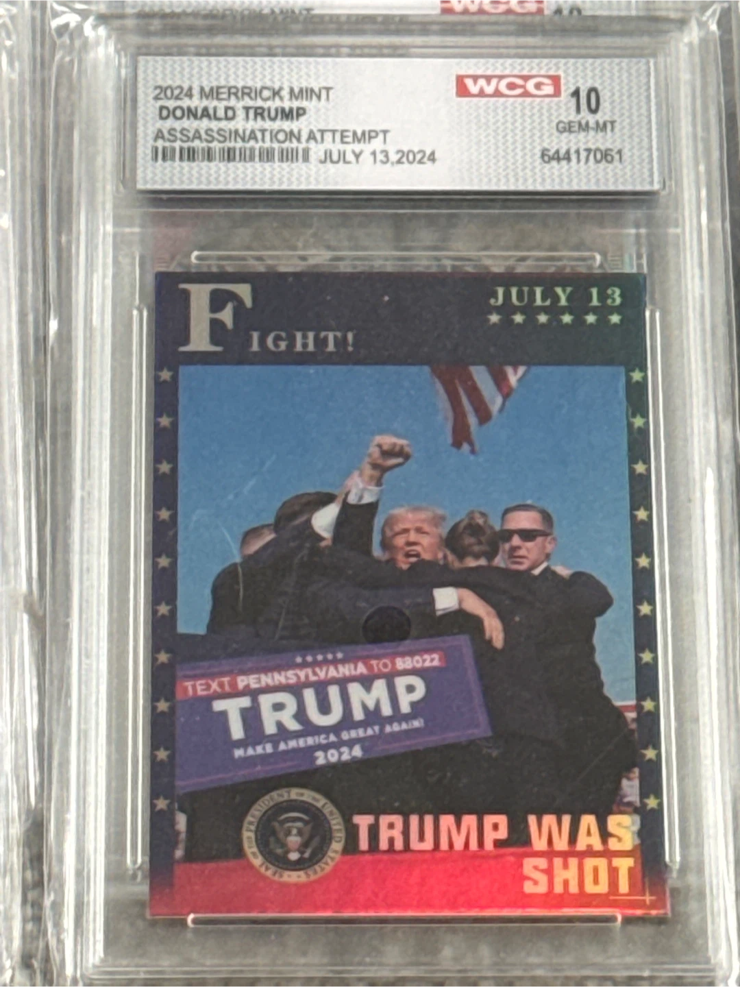 2024 Merrick Mint Donald Trump Assassination Attempt Card