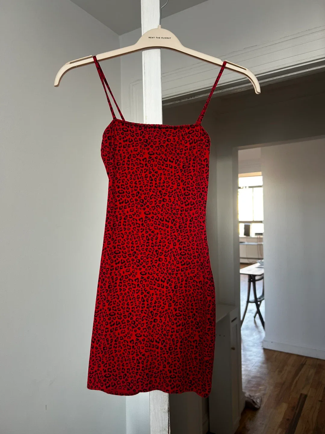 Divided Red Leopard Print Mini Dress Size 2 thumbnail