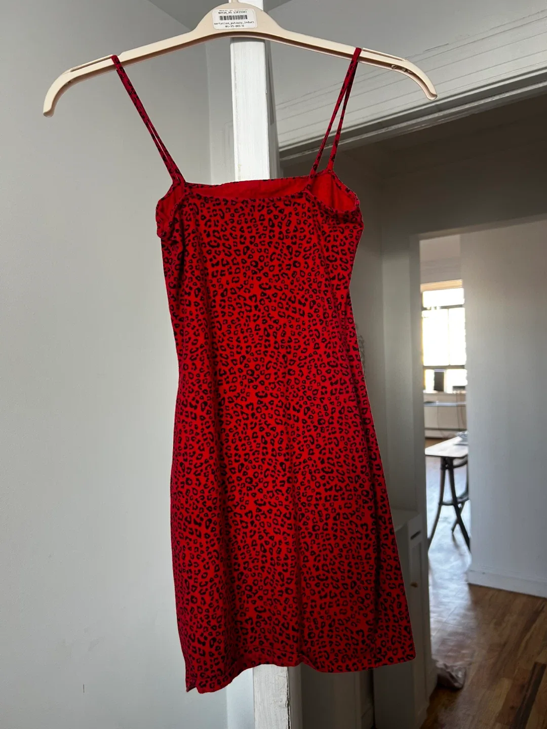 Divided Red Leopard Print Mini Dress Size 2 image indicator(2)
