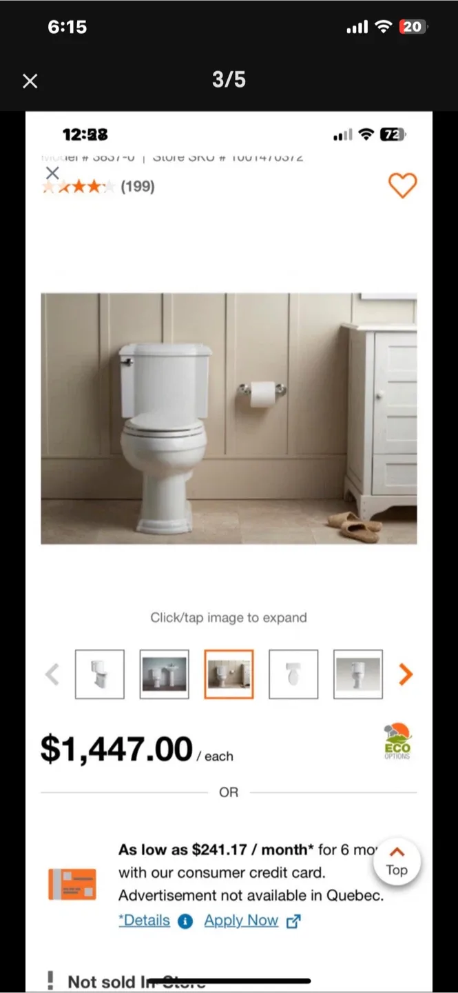 KOHLER Comfort Height 2-Piece Elongated 4.8 LPF Toilet image indicator(4)