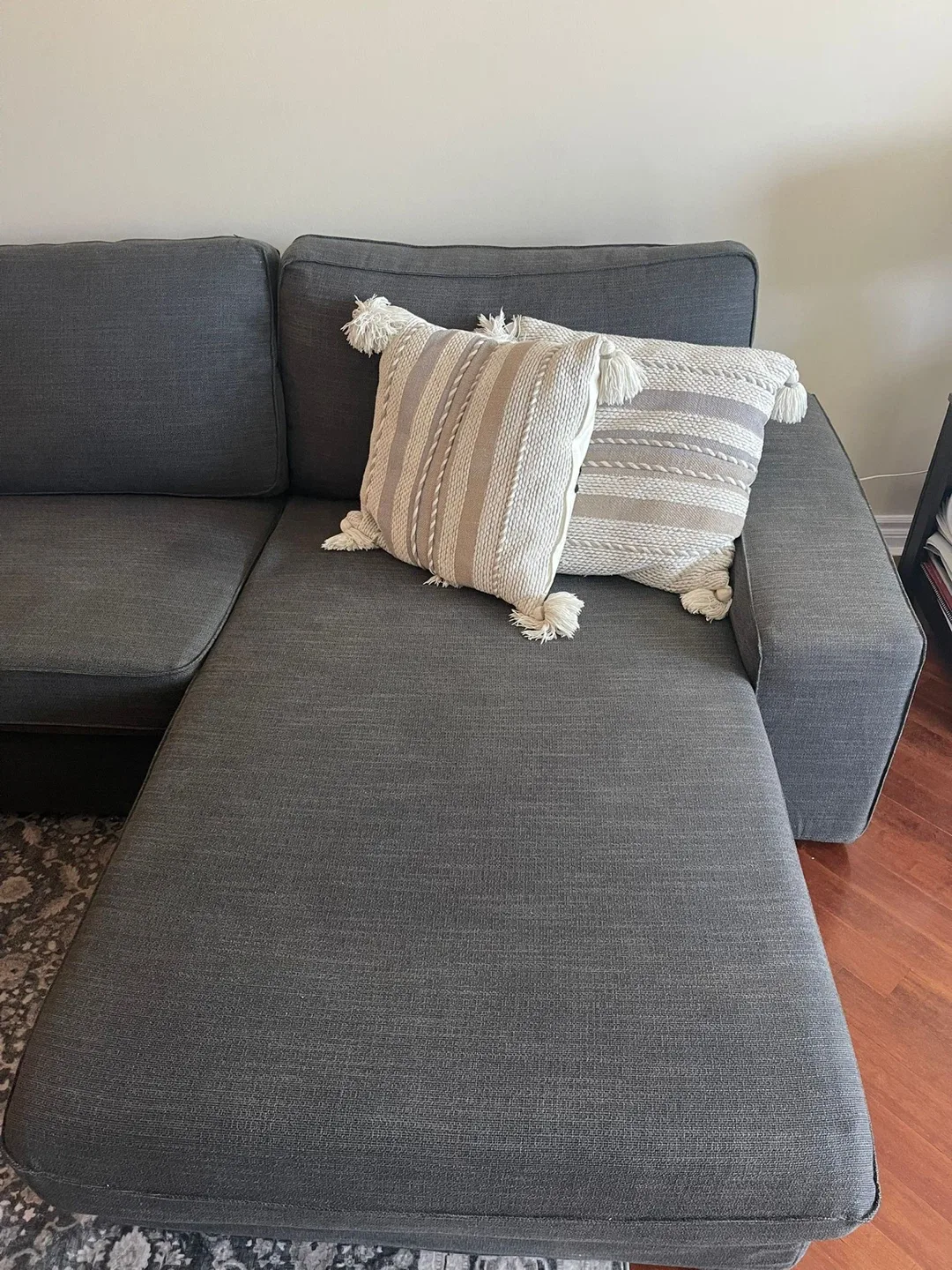 IKEA Kivik Charcoal Sectional Sofa with Chaise image indicator(5)