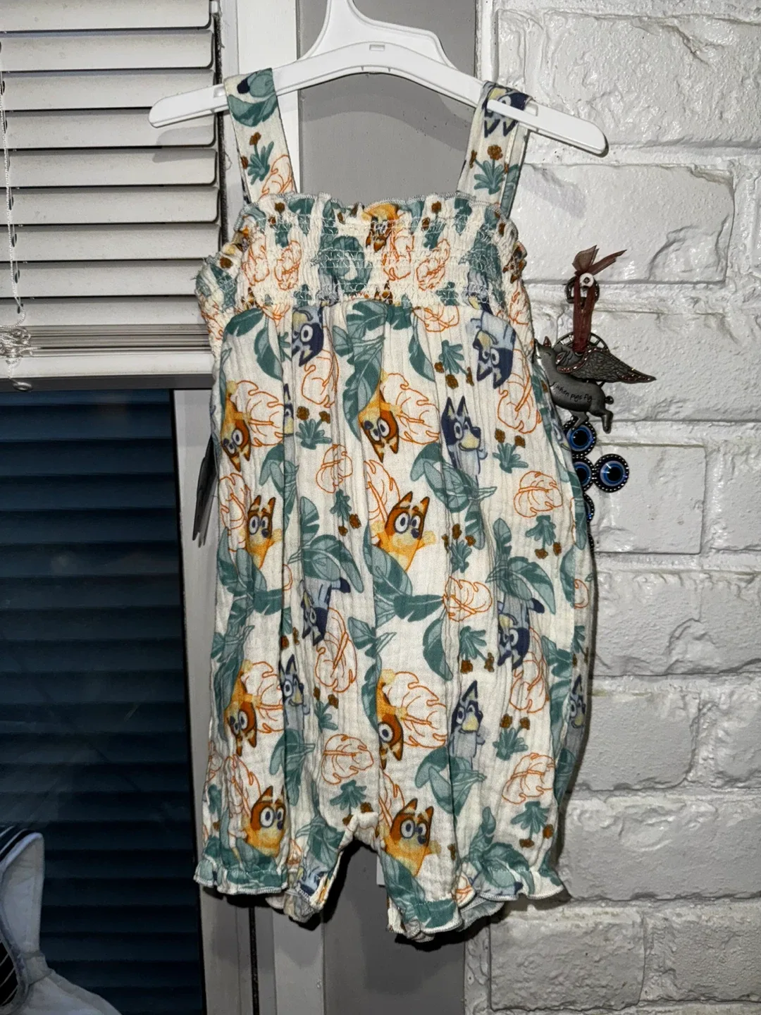 Bluey Romper & Hat Set - 12M Ivory image indicator(3)