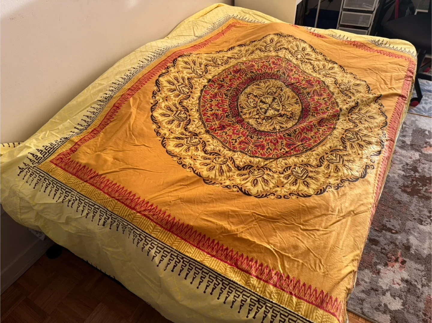 Yellow Mandala Pattern Bedding Set image indicator(4)