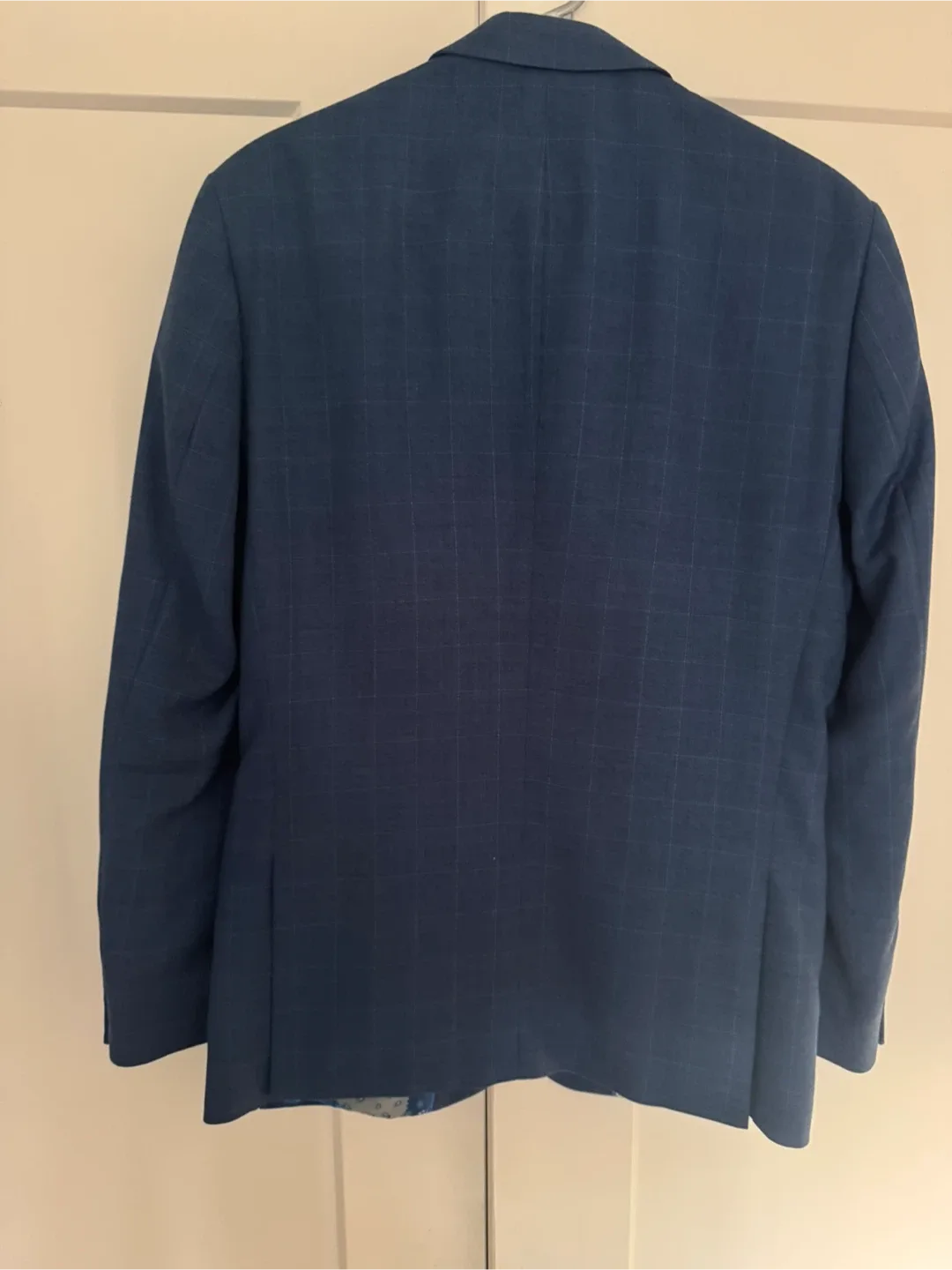 Men Blue Plaid Blazer image indicator(4)