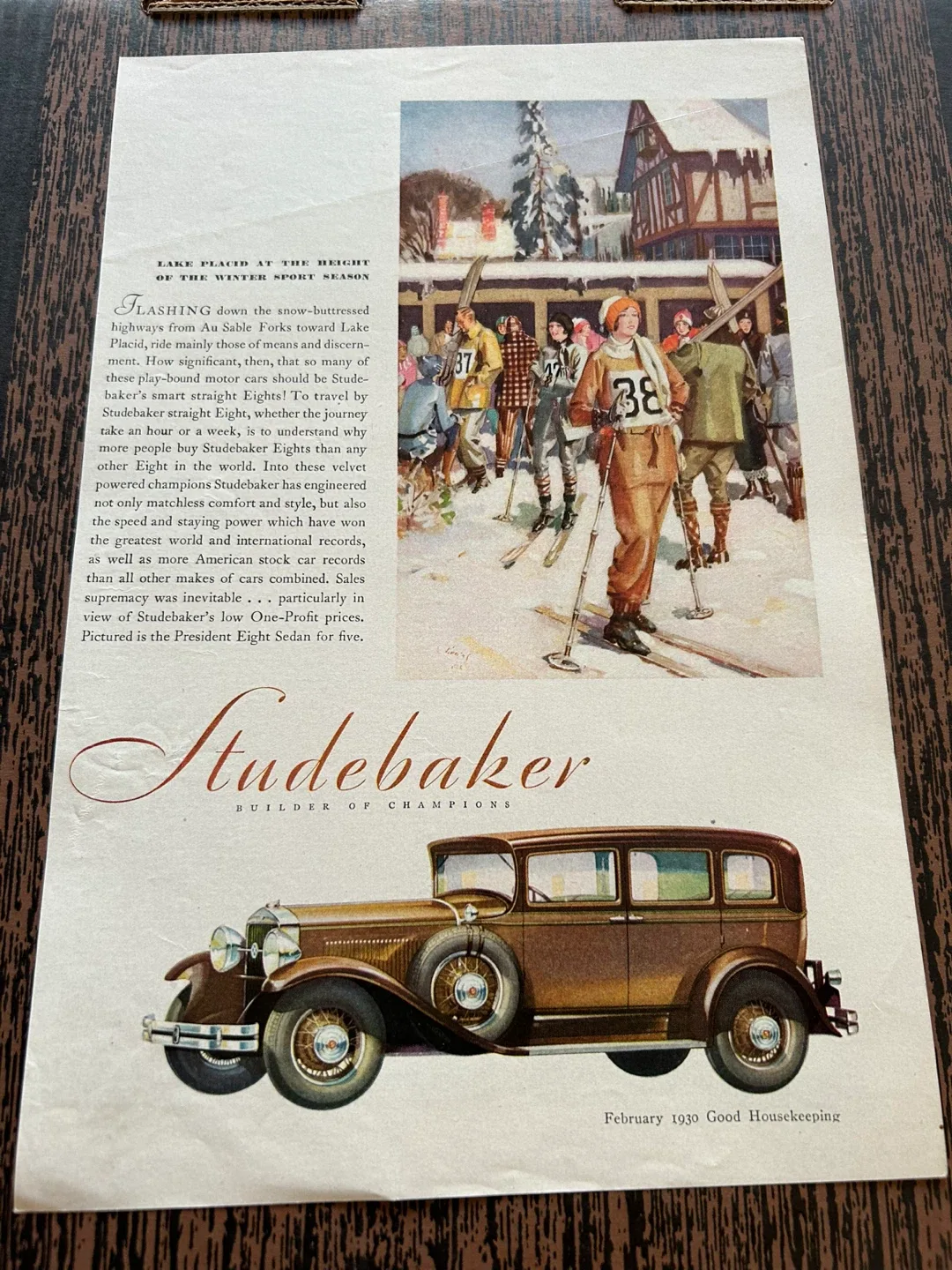 vintage Studebaker President Eight Sedan, 1930 car ad image indicator(3)