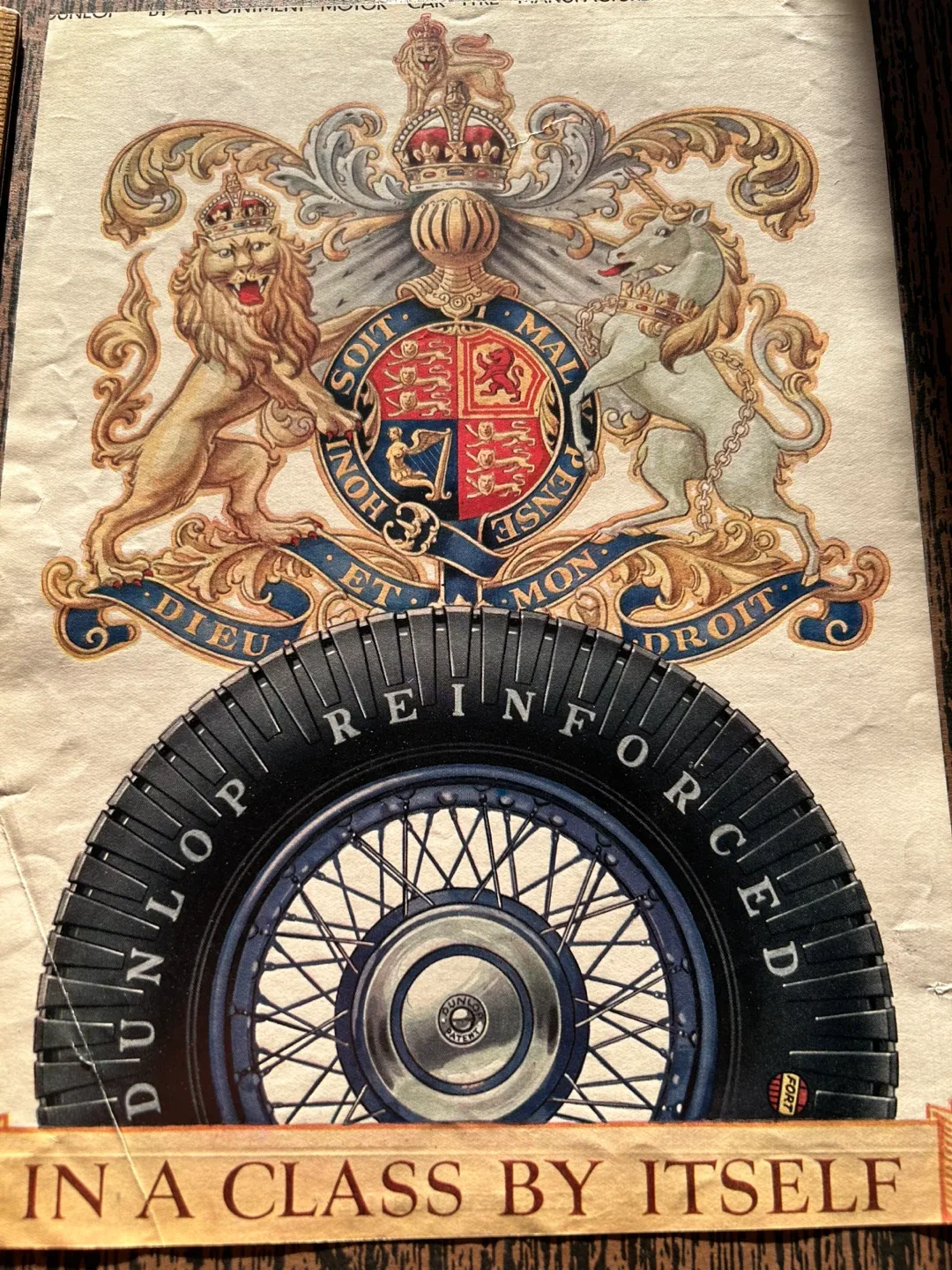 1930s Advertisement for Dunlop tyres tires car vintage image indicator(2)