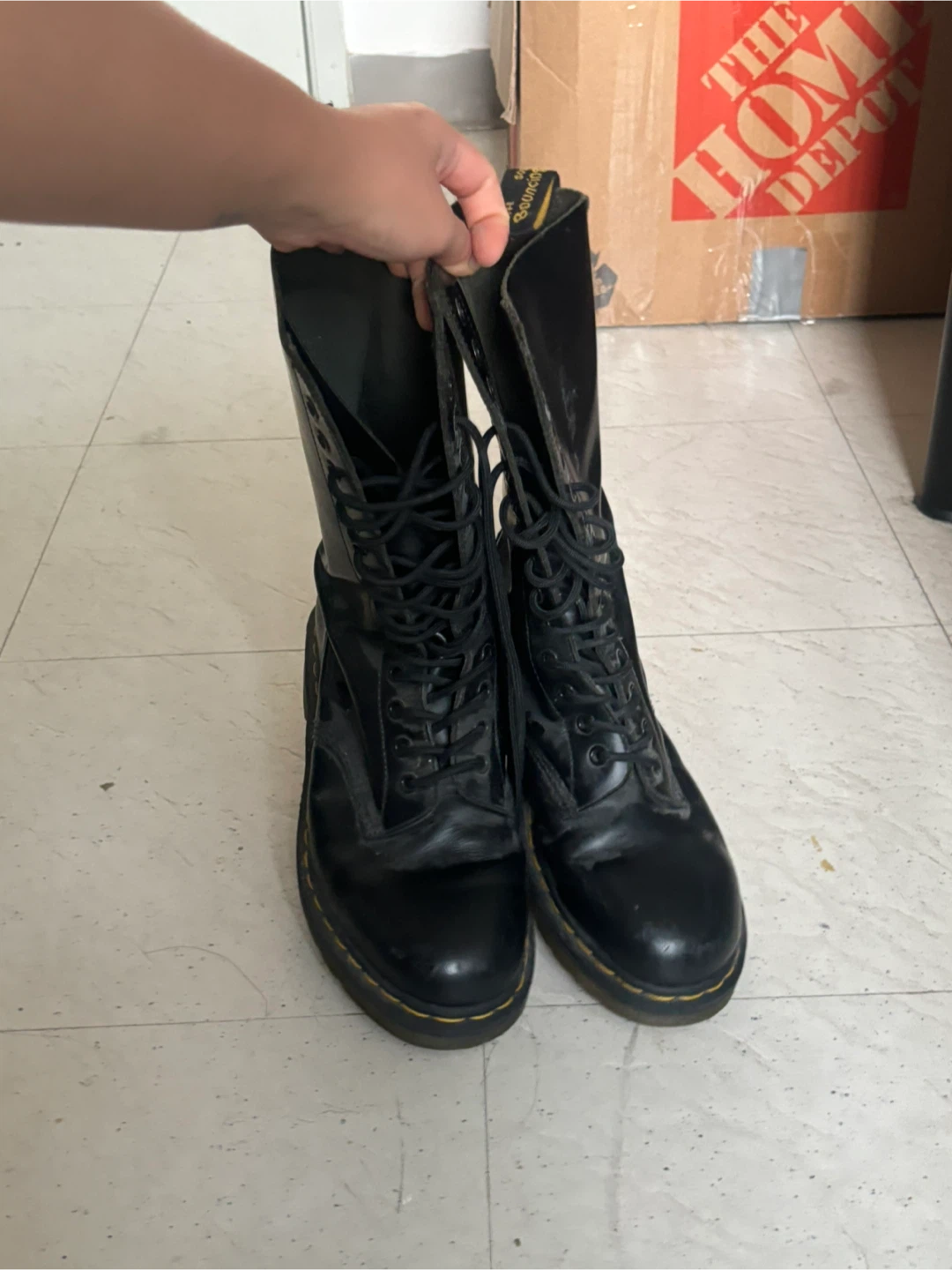 Dr. Martens 1914 Black Leather Boots - US 7 - photo 2