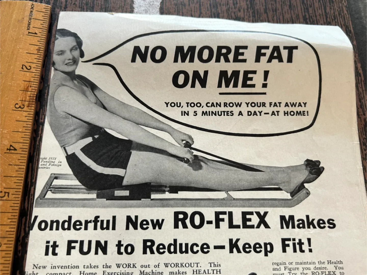 1930 antique ad no more fat on me weight Kellogg's  cereal image indicator(4)