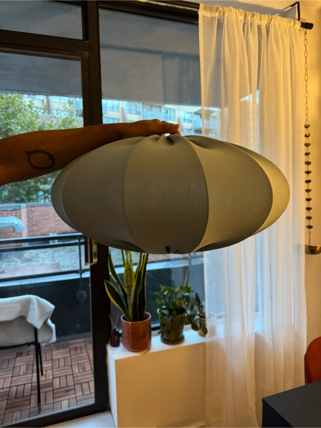 Light Blue Lampshade