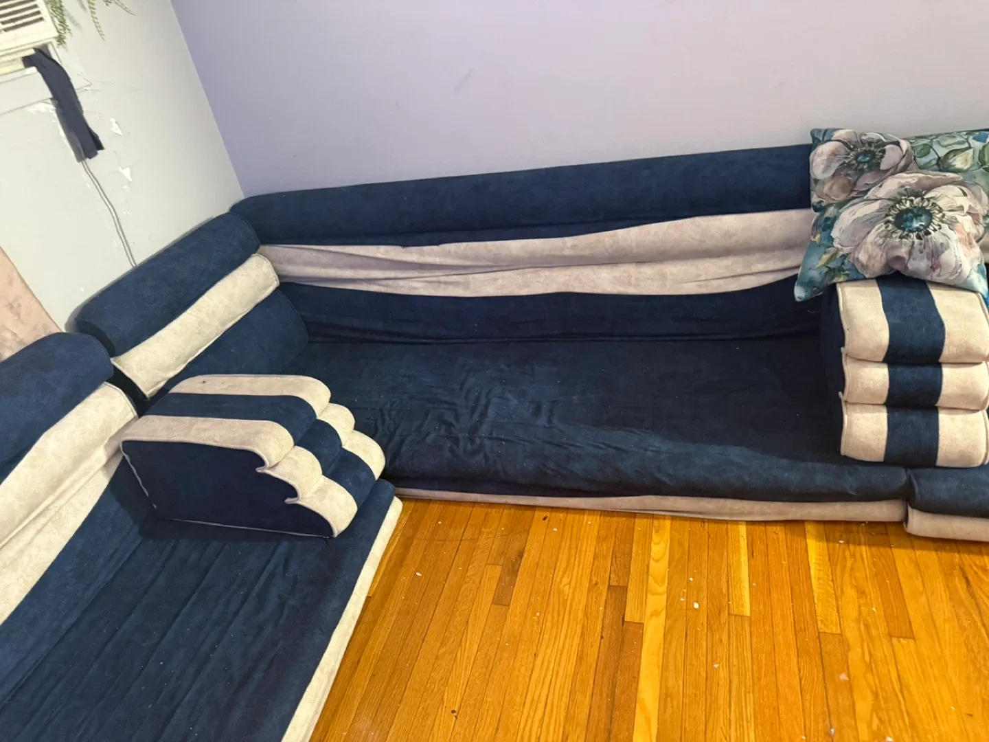 Blue Sectional Sofa image indicator(4)