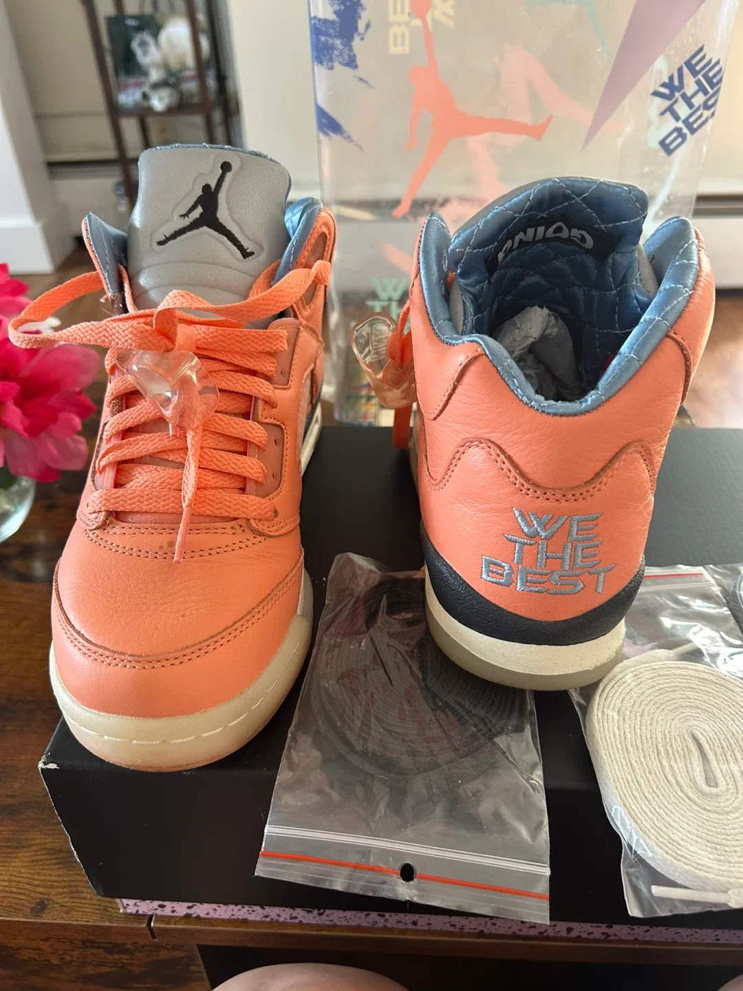 Jordan 5 Retro We The Best Sail Crimson Bliss image indicator(2)