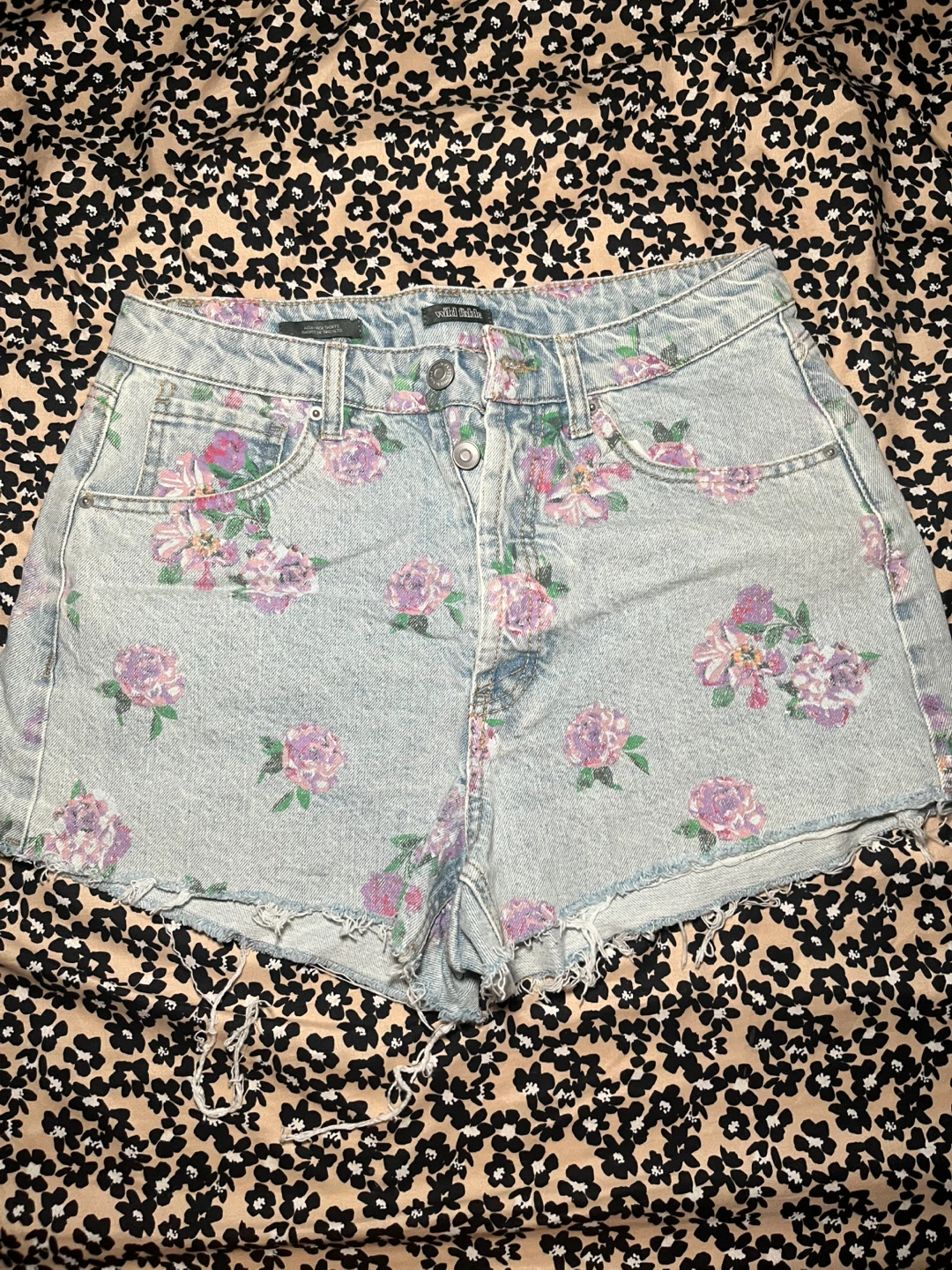 Wild Fable Floral Denim Shorts - Size S