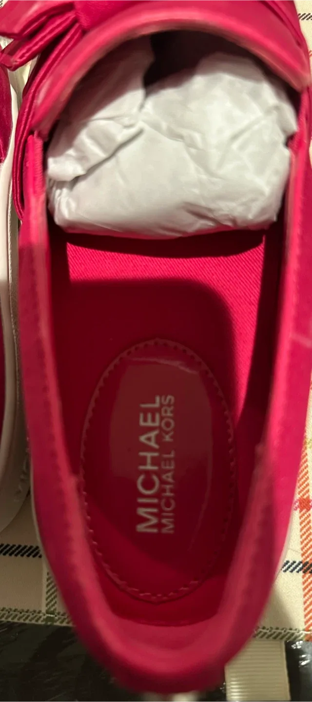 Michael Kors Pink Slip-On Sneakers size6 image indicator(6)