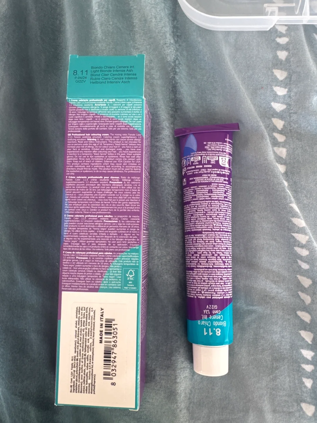 Fanola Color 8.11 Toner Blue/Light Ash Blonde Hair Dye image indicator(2)