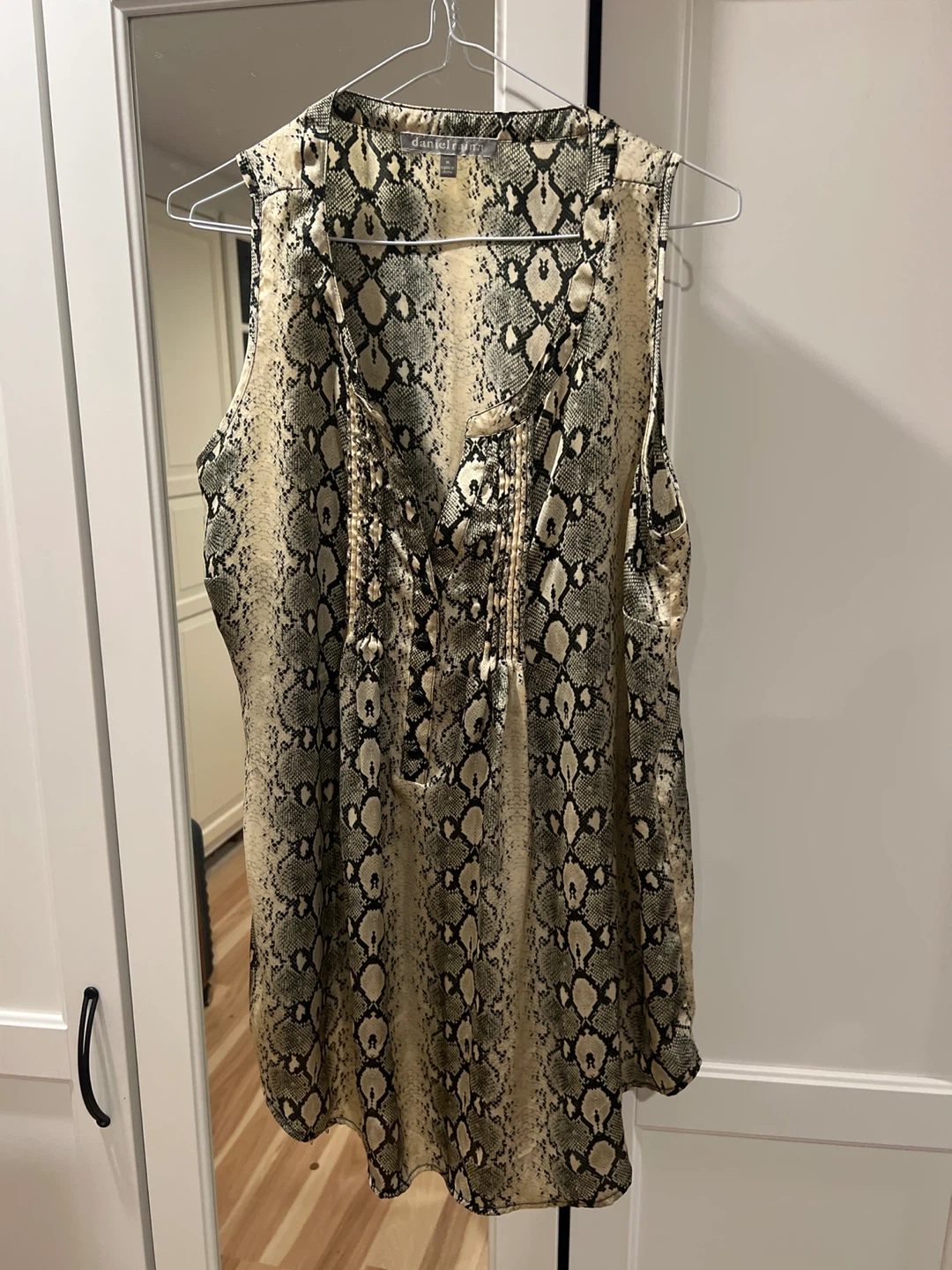 Daniel Rainn Snakeskin Print Blouse - Size M
