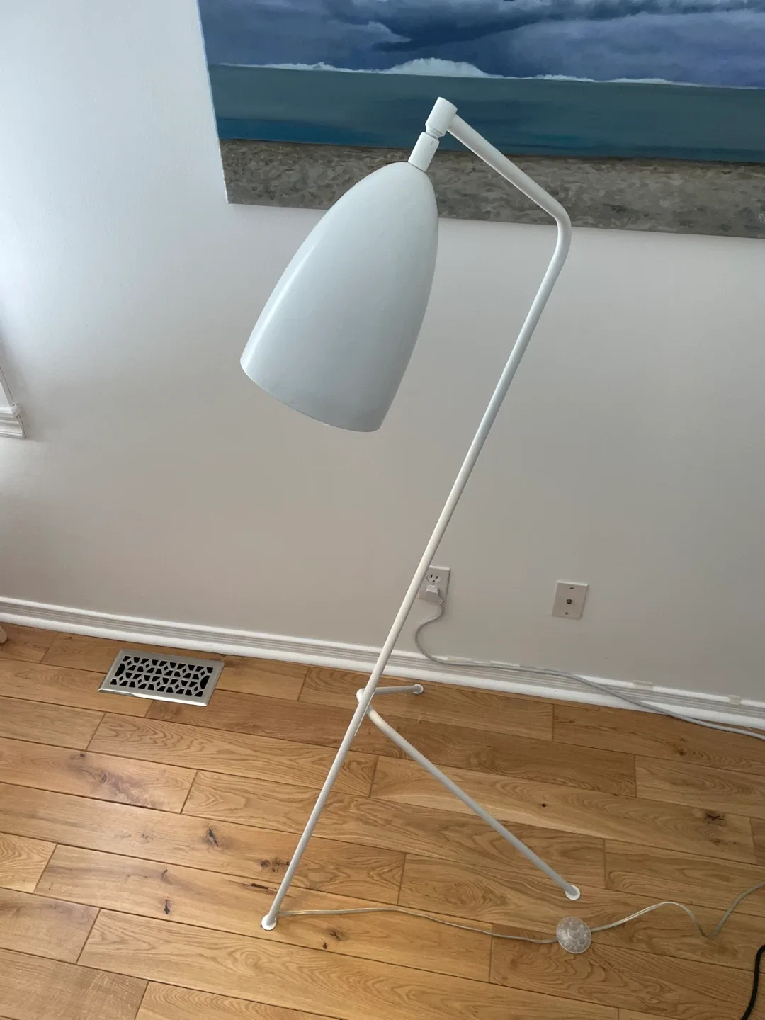 White Floor Lamp - Great Condition! image indicator(5)