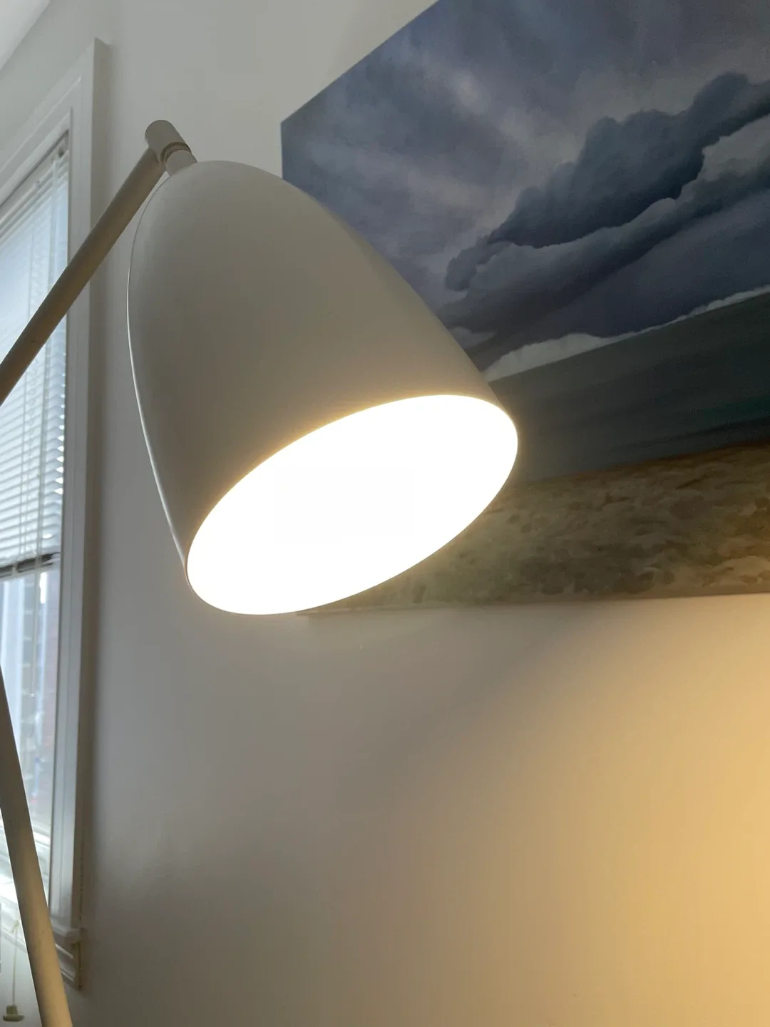 White Floor Lamp - Great Condition! image indicator(3)