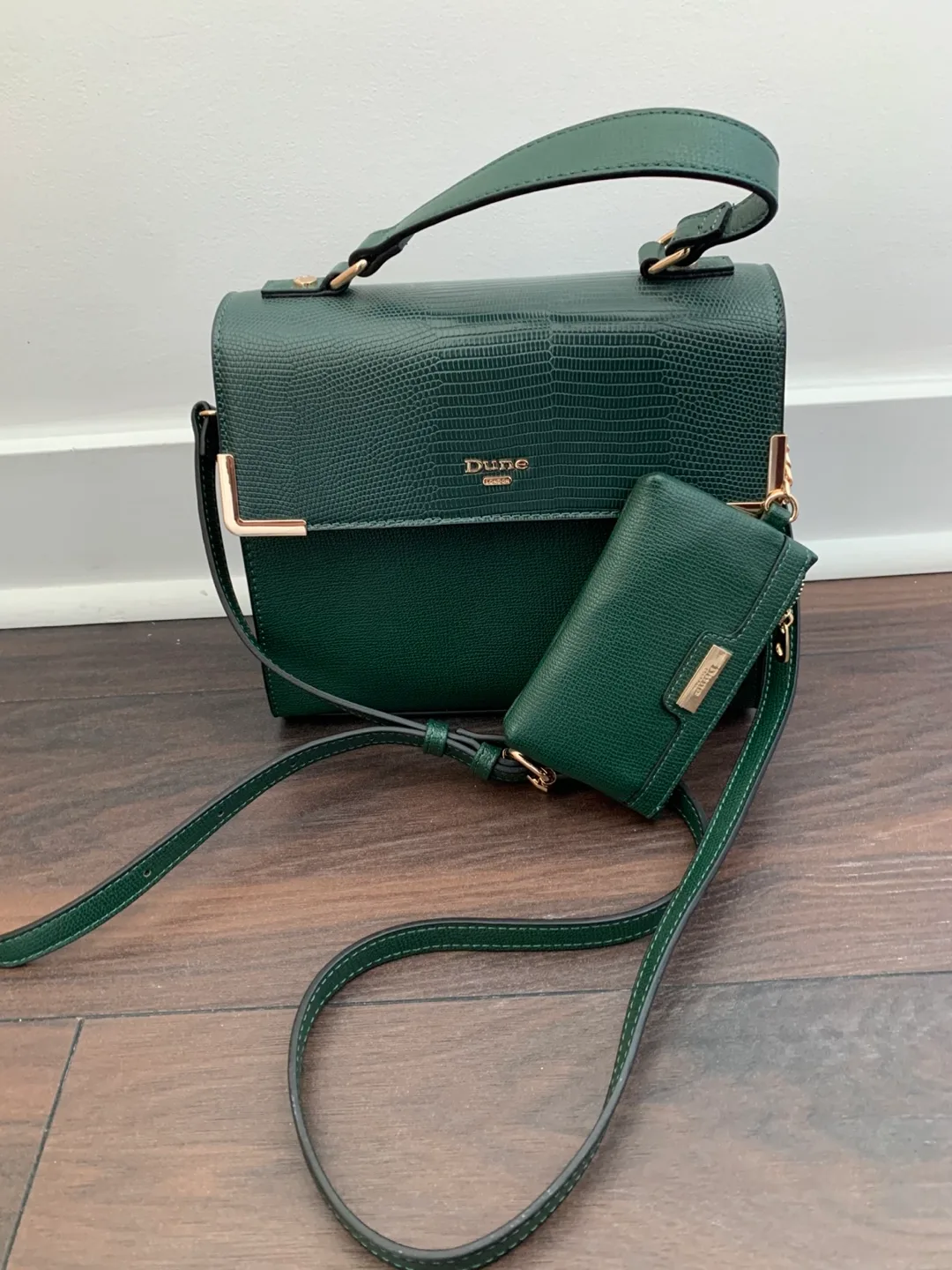 Dune London Green Top Handle Bag - perfect condition! image indicator(8)