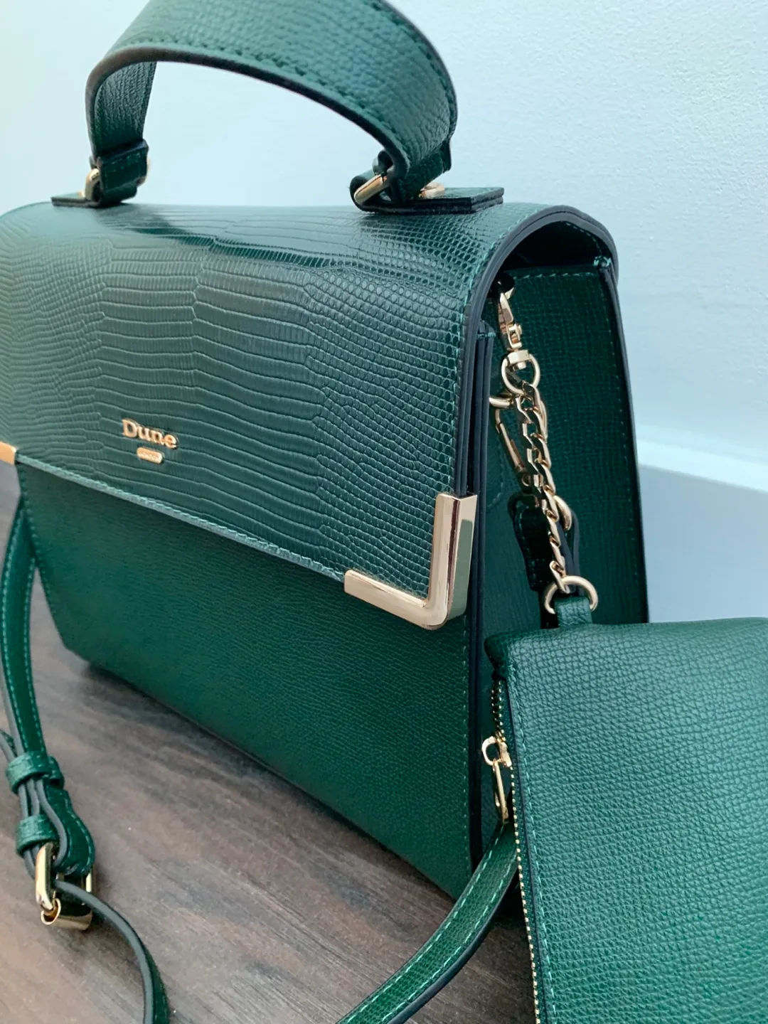 Dune London Green Top Handle Bag - perfect condition! image indicator(9)