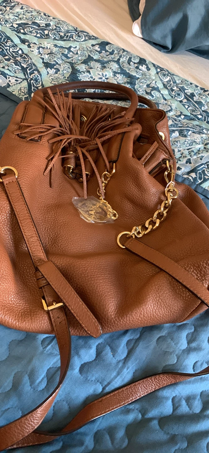 Michael Kors Brown Leather Bucket Bag