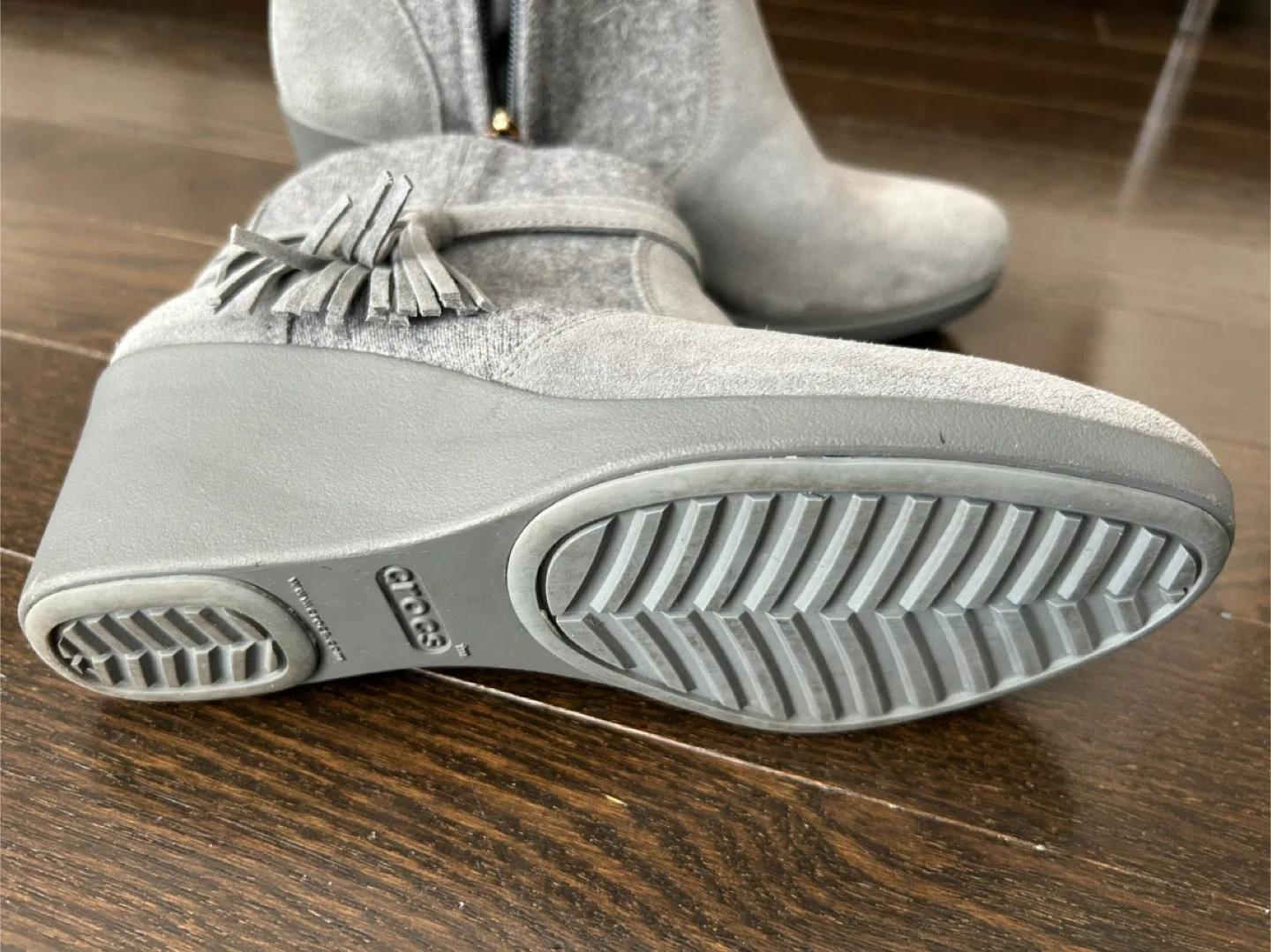 Crocs Women's Wedge Ankle Boots, Grey image indicator(3)