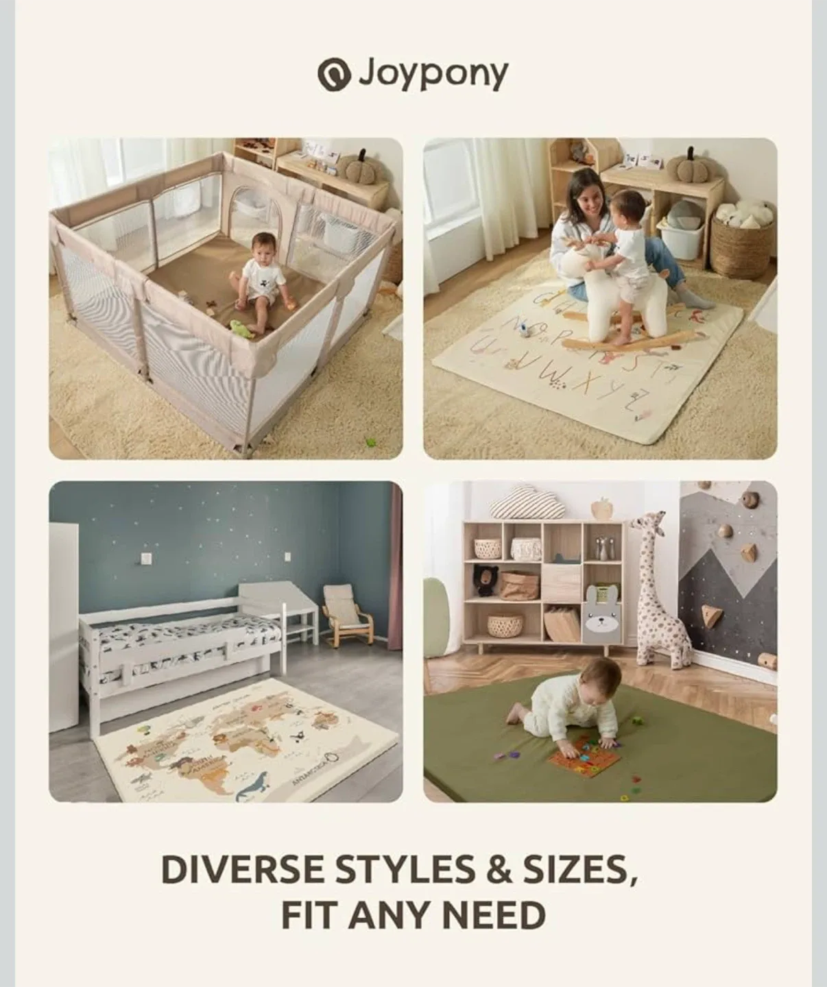 Joypony Baby Play Mat - Wear & Scratch Resistant image indicator(2)