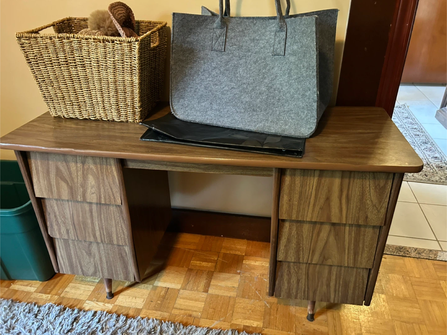 Wooden Desk with Drawers