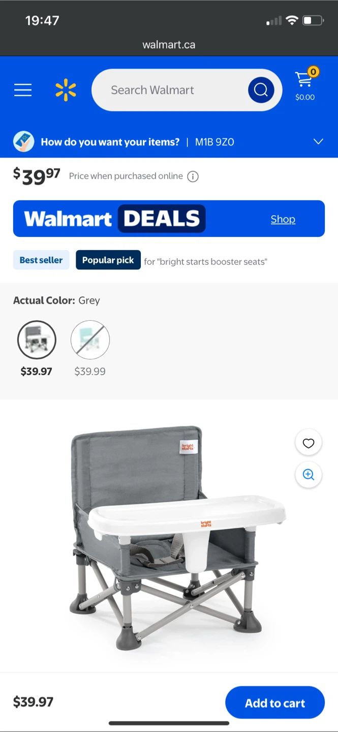 Bright Starts Pop 'N Sit Portable Booster Seat - Grey - photo 2
