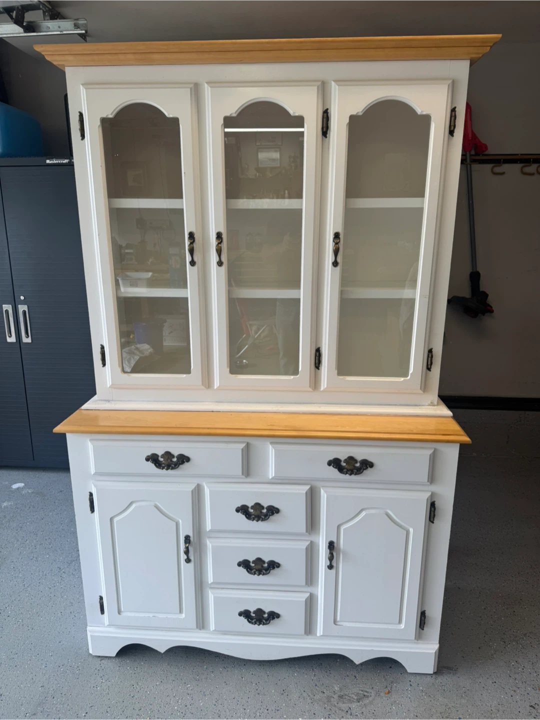 White & Wood China Cabinet