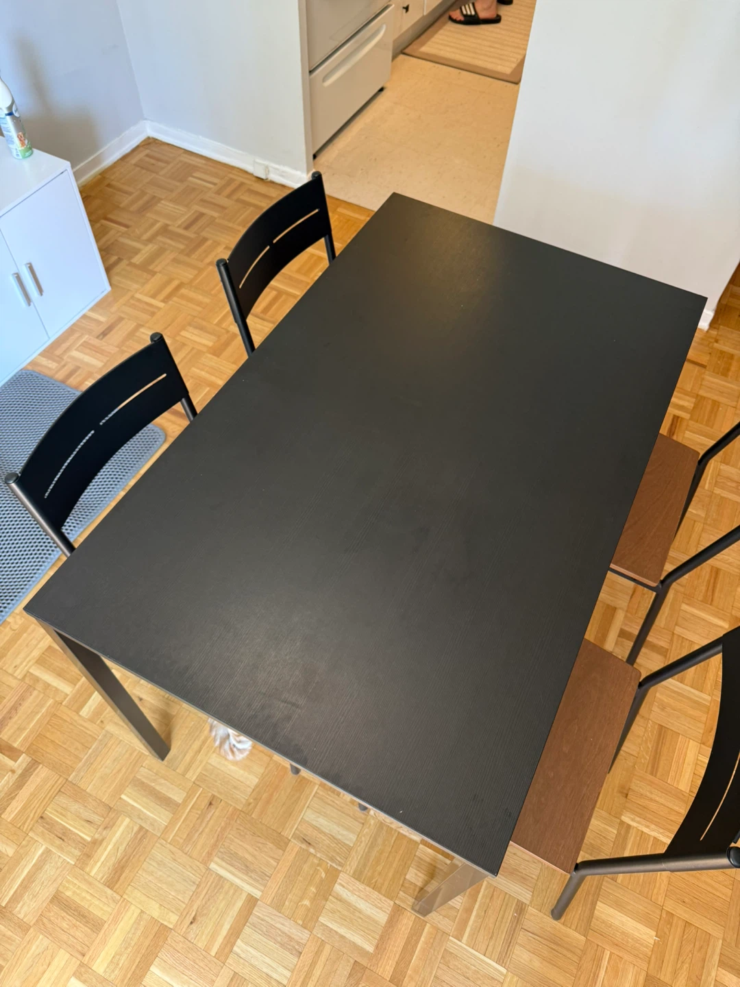 IKEA Black Dining Table & 4 Chairs - photo 2