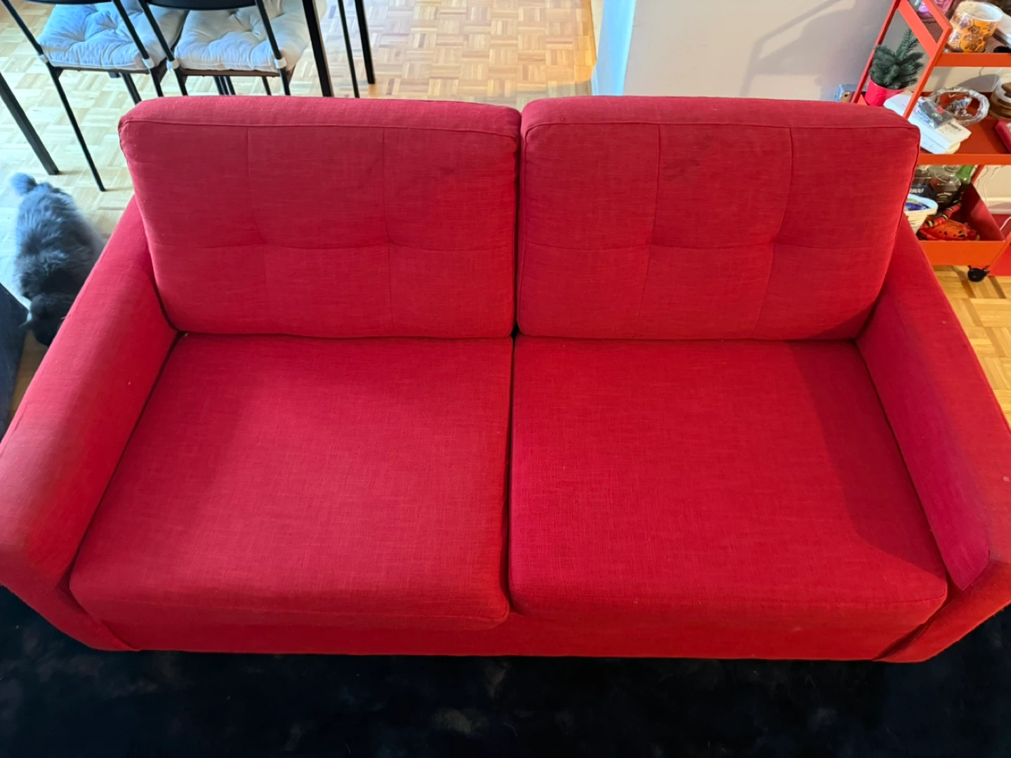 Red Loveseat Sofa - photo 4