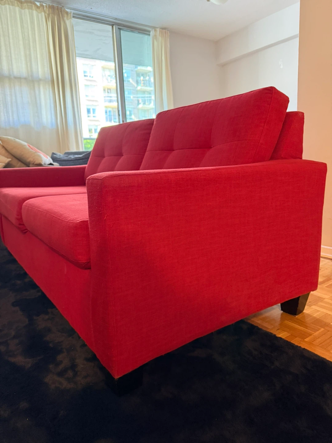 Red Loveseat Sofa - photo 2
