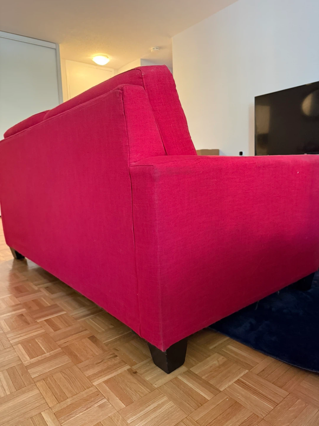 Red Loveseat Sofa - photo 5