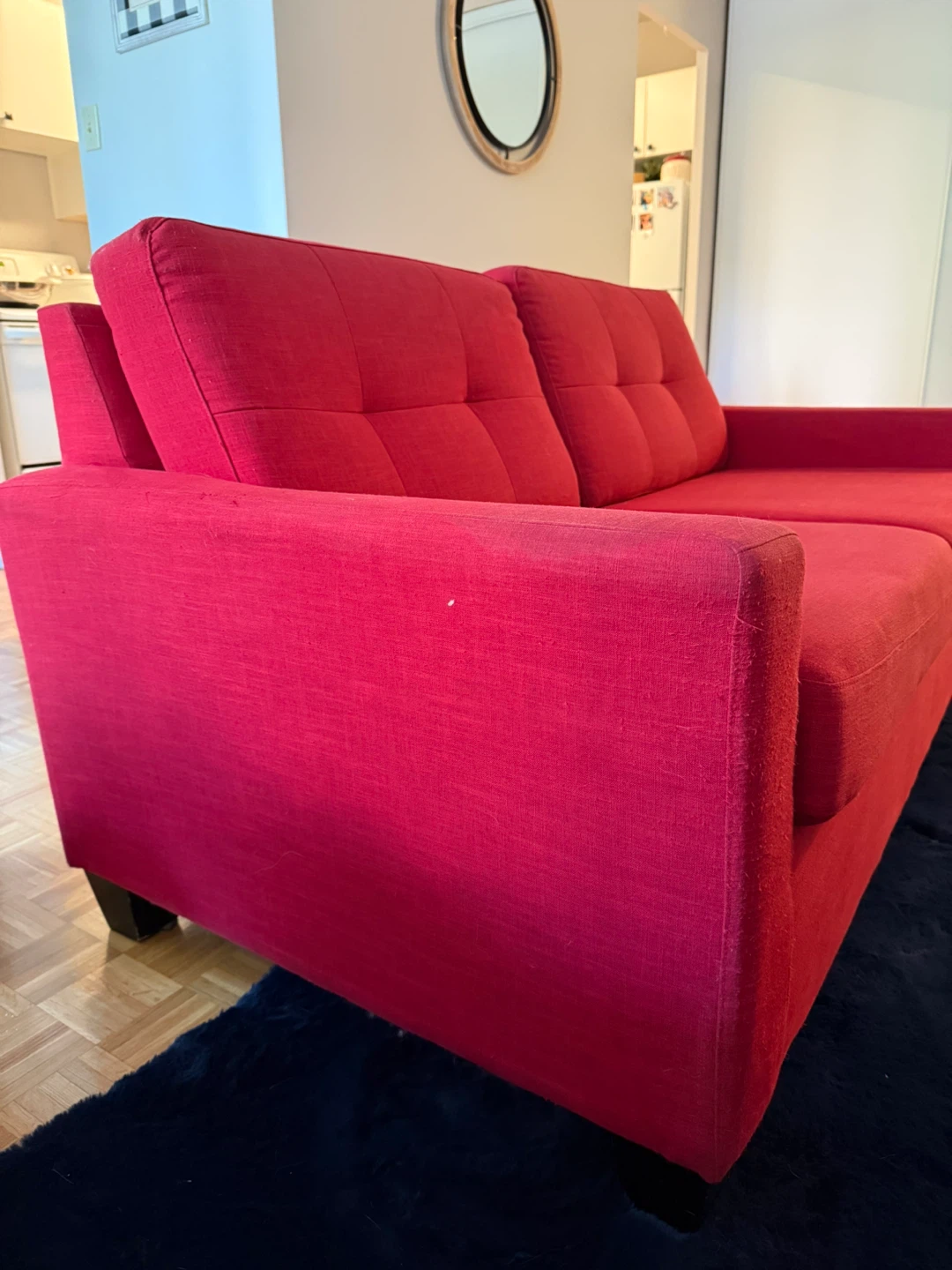 Red Loveseat Sofa - photo 3