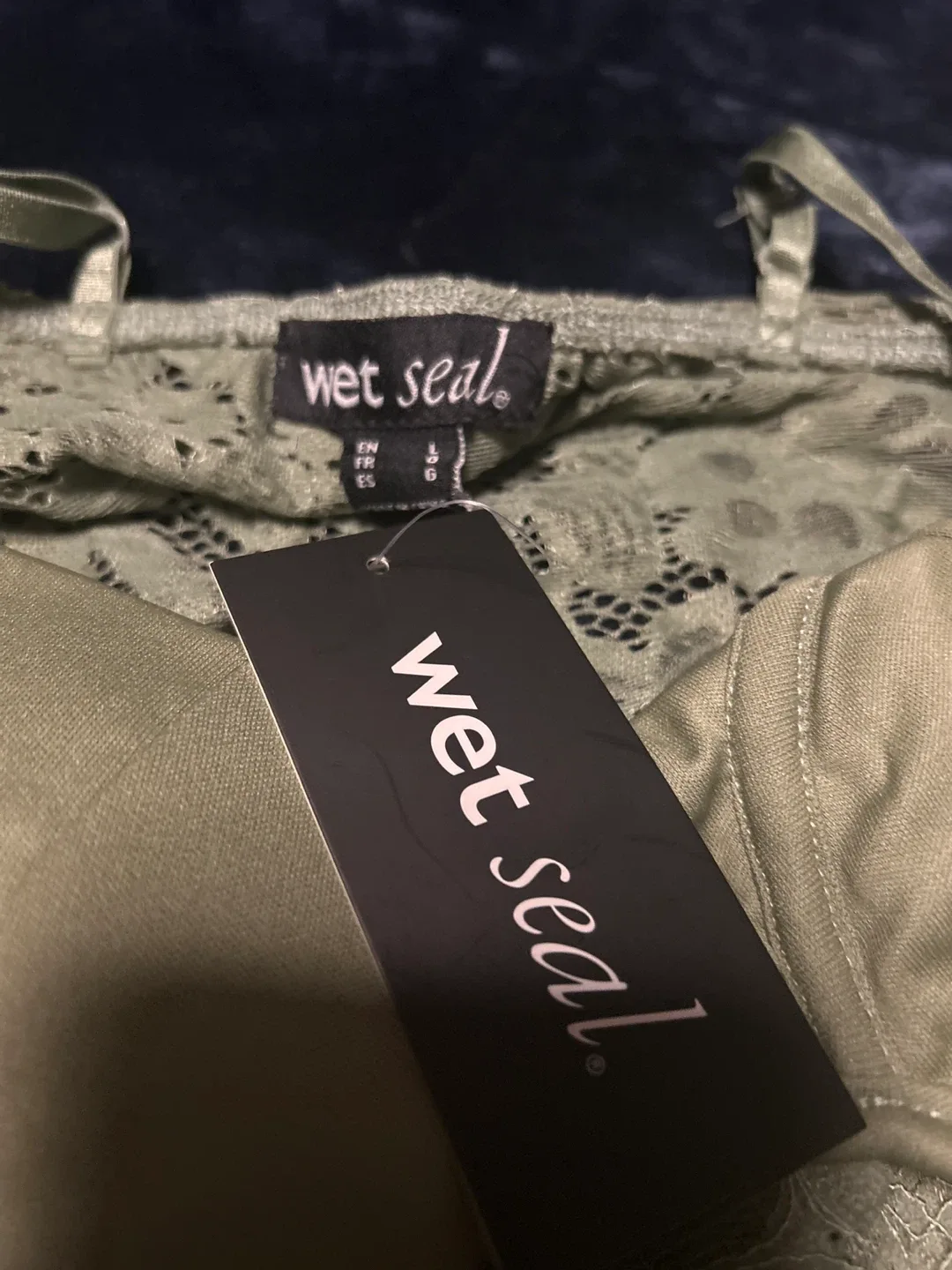 Wet Seal Lace Bustier Top, Size L image indicator(2)