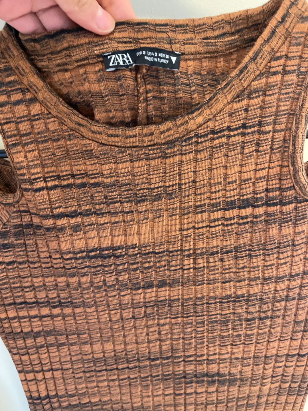Zara Brown Knit Midi Dress - Size S - photo 4