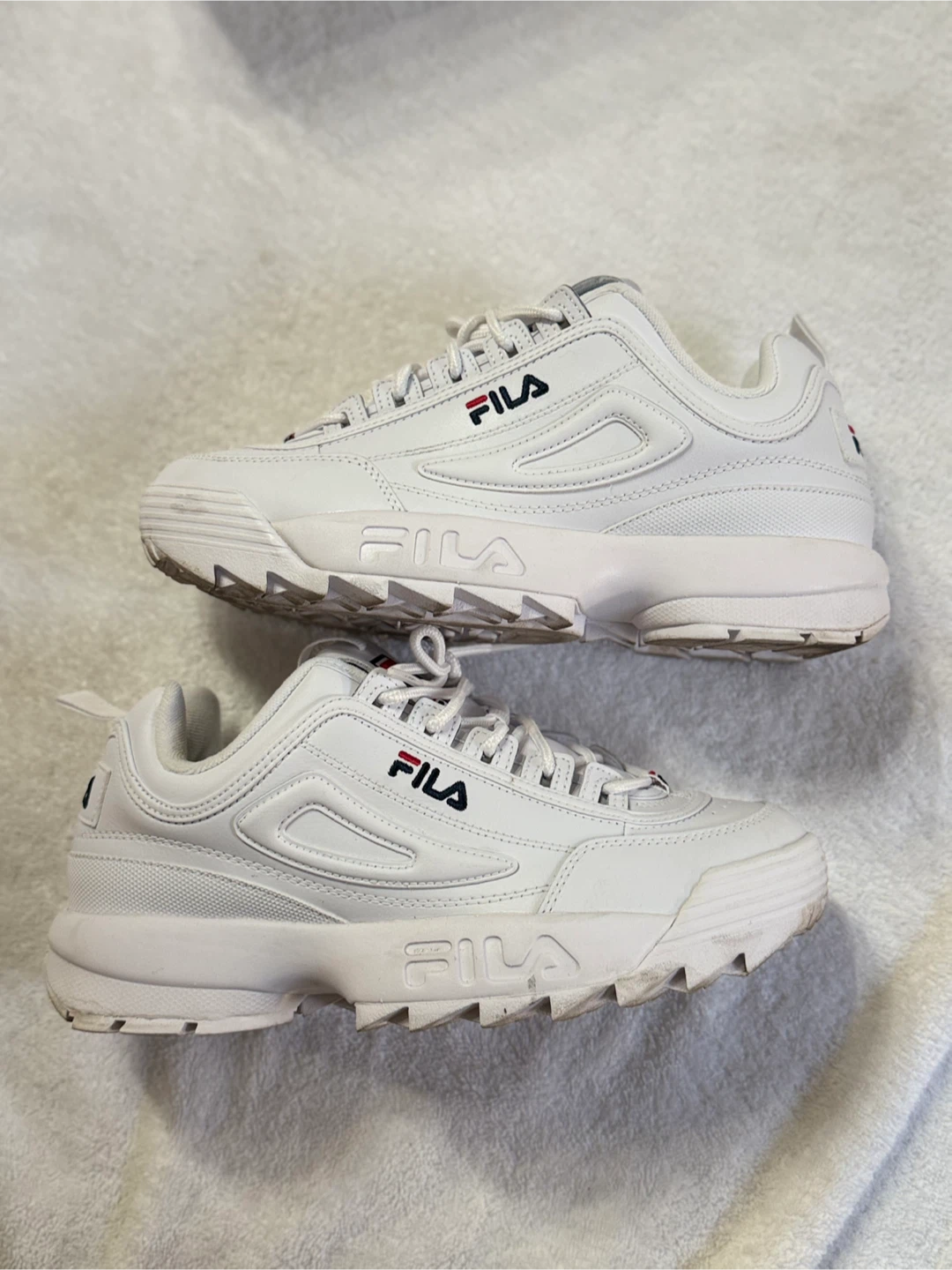 Fila Disruptor II White Sneakers - Size 10 - photo 2