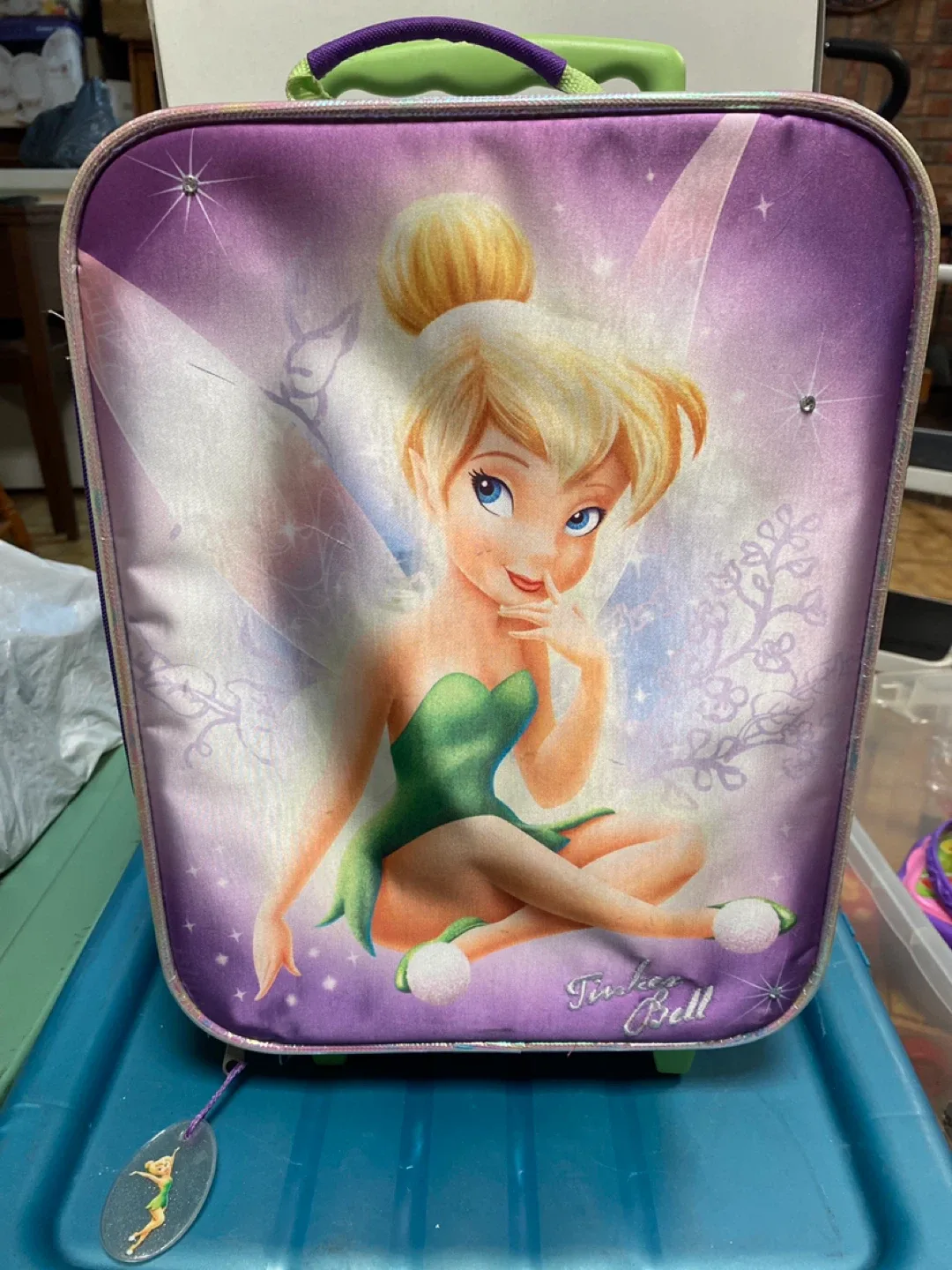 Tinkerbell Disney Carry on with wheels School Bag Bacpack thumbnail