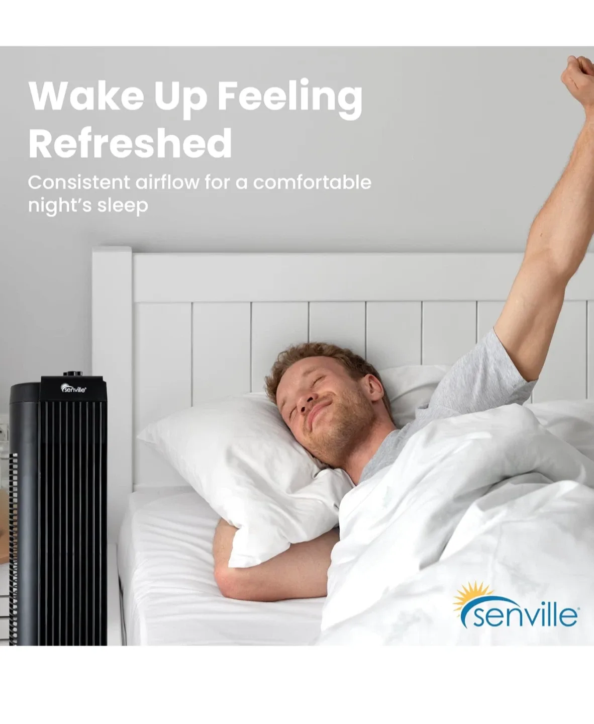 Senville Black Oscillating Tower Fan image indicator(7)