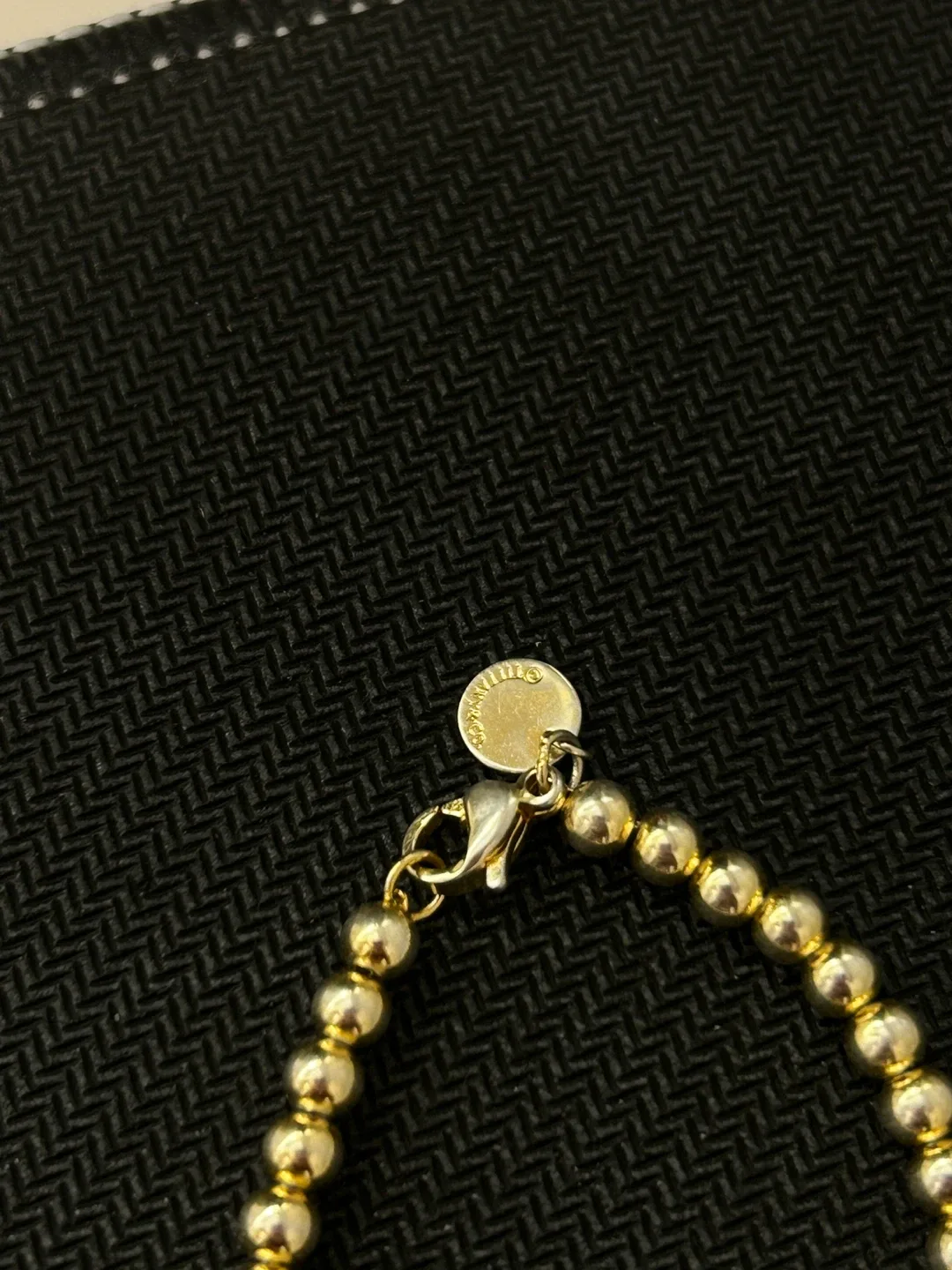Tiffany & Co. Gold Bead Heart Tag Bracelet image indicator(3)