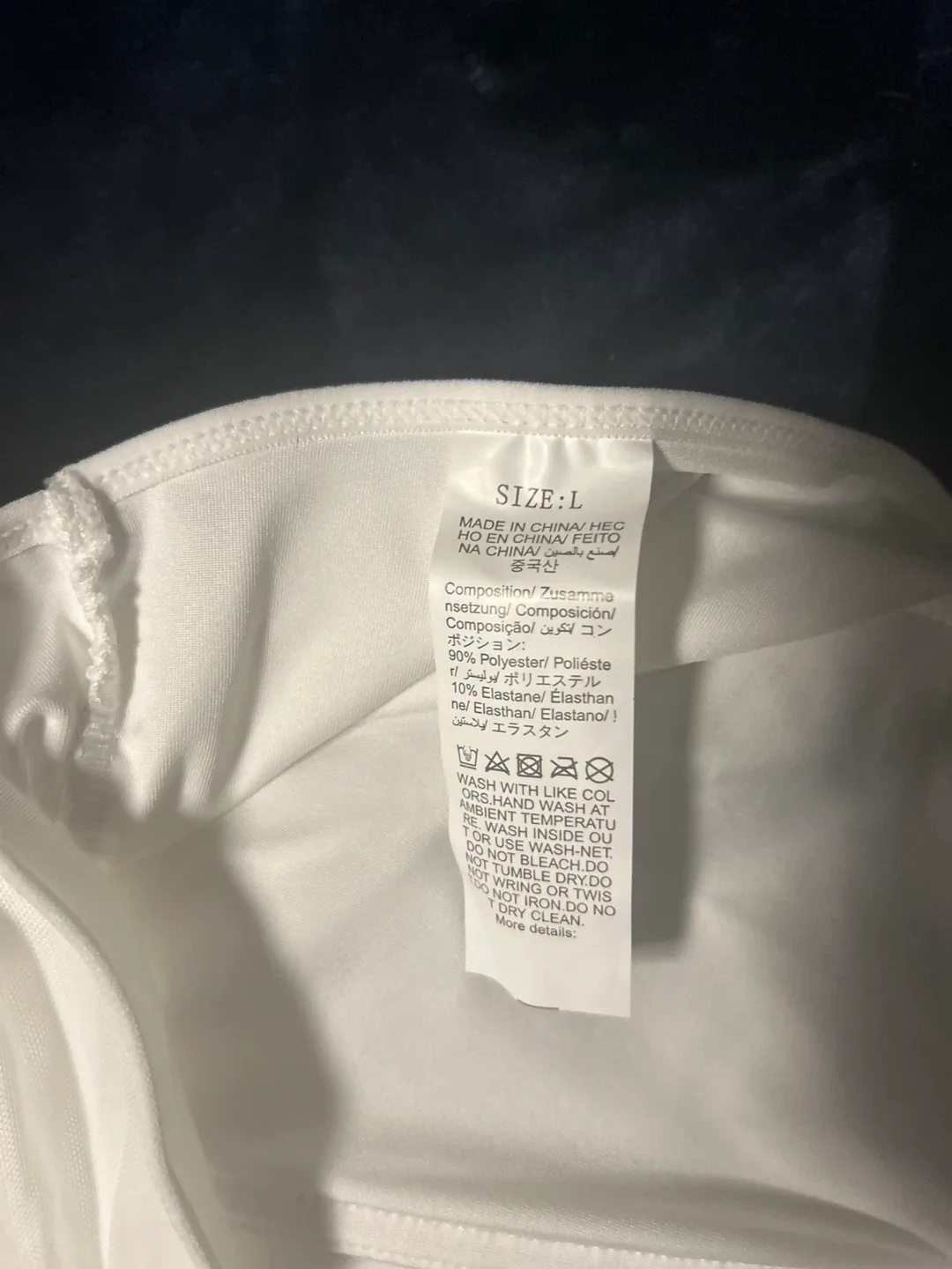 White Bodysuit - Size L image indicator(2)