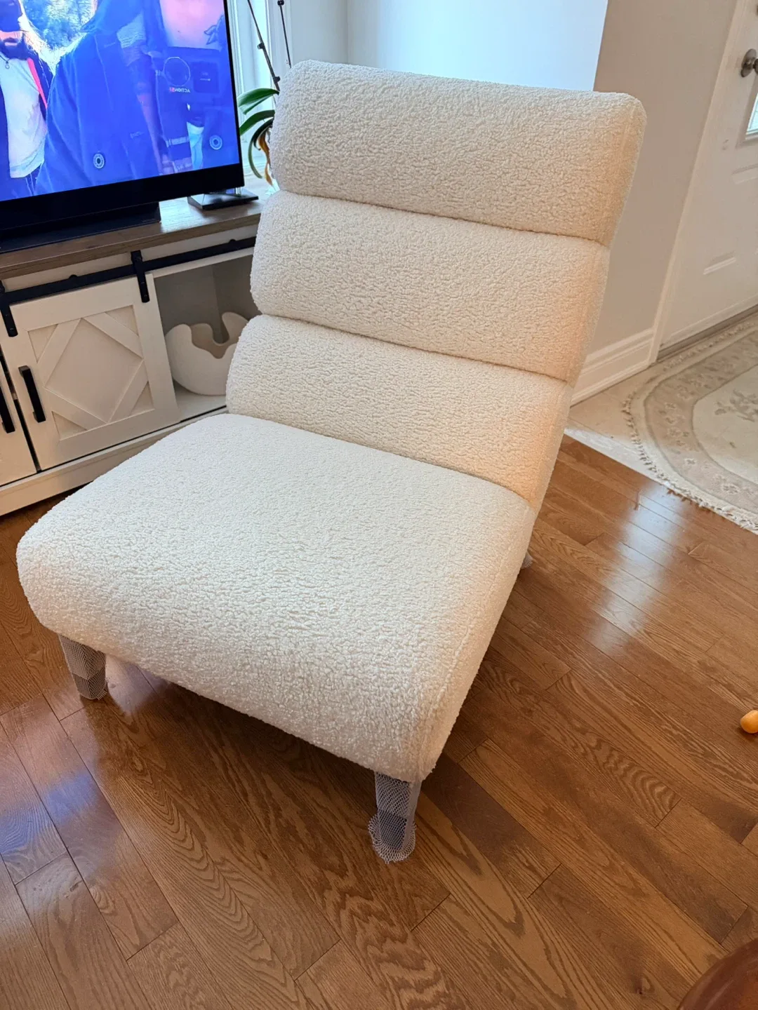 Boucle Accent Chair - Cream Colour image indicator(3)