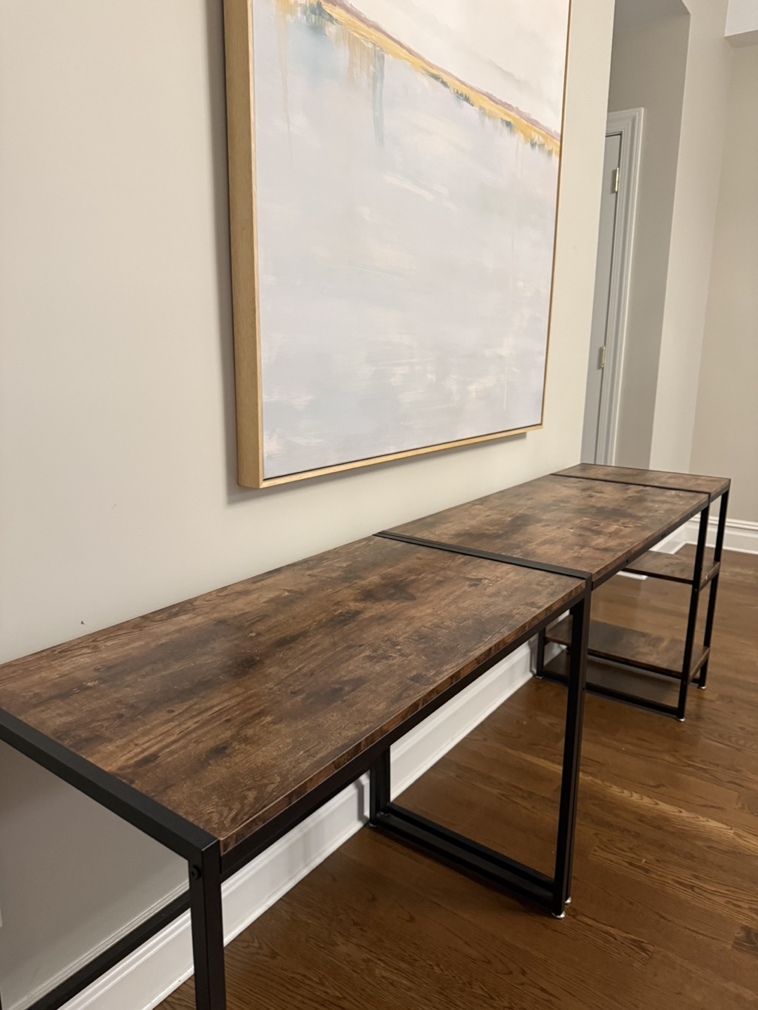 Wood and Metal Desk with Shelves (Plus Chairs) - photo 4
