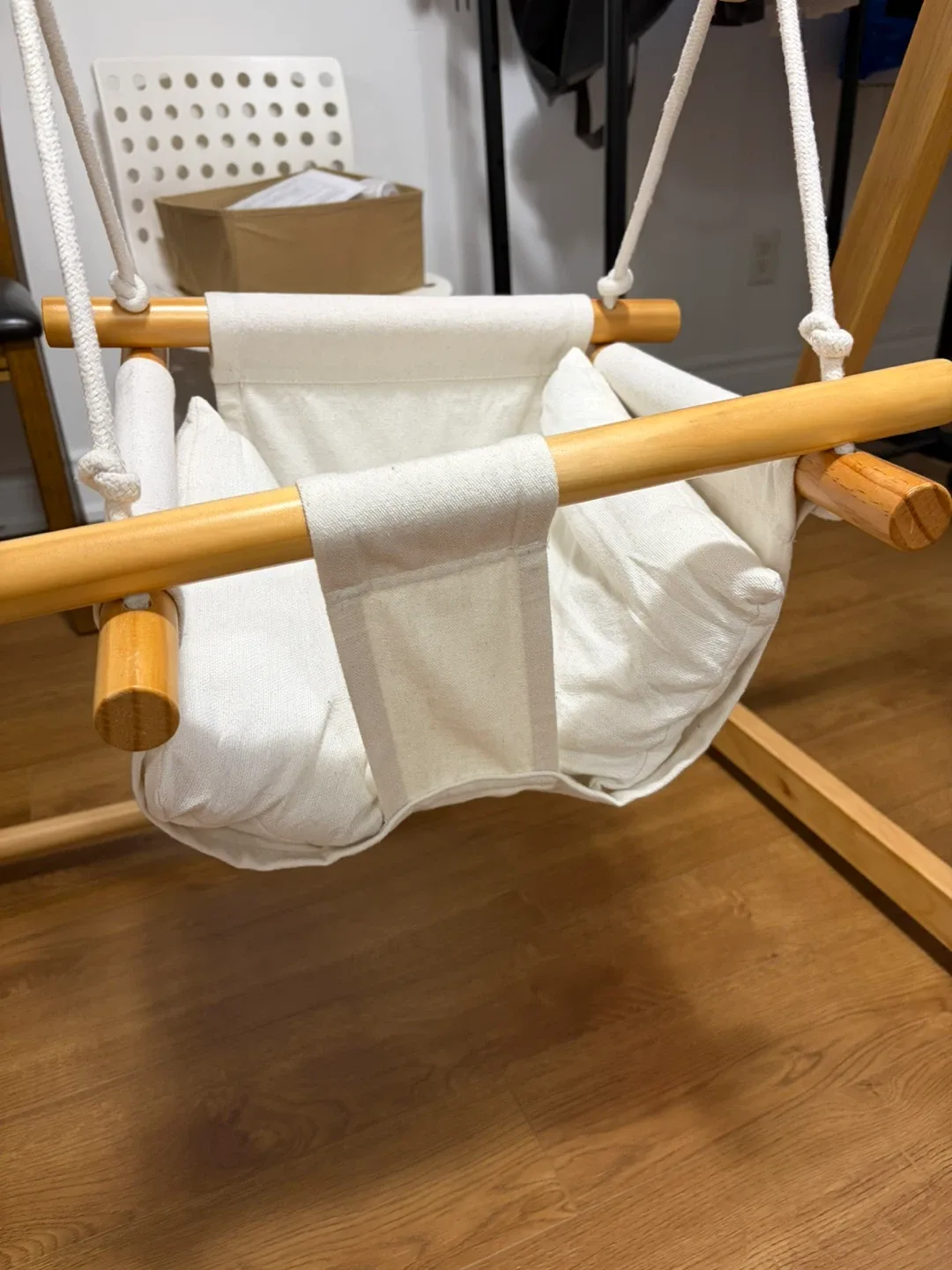 Wooden Baby Swing with Stand image indicator(2)