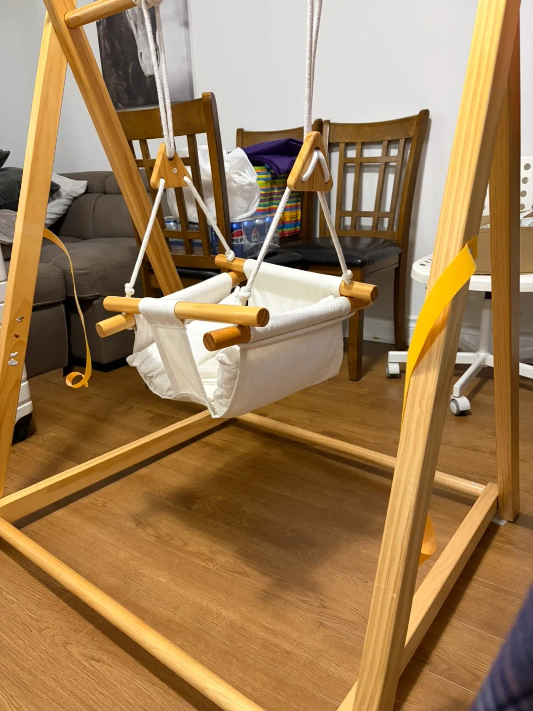 Wooden Baby Swing with Stand image indicator(3)